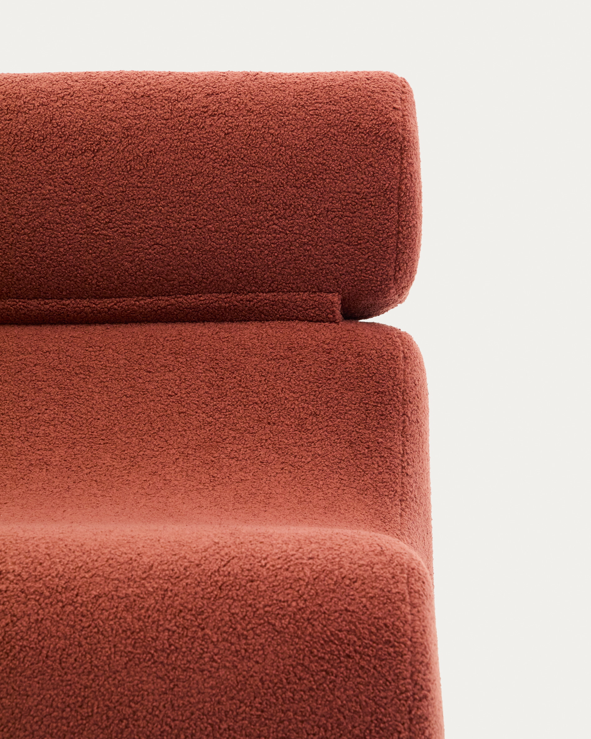 Kave Home Fauteuil 'Club' Bouclé, kleur Terracotta