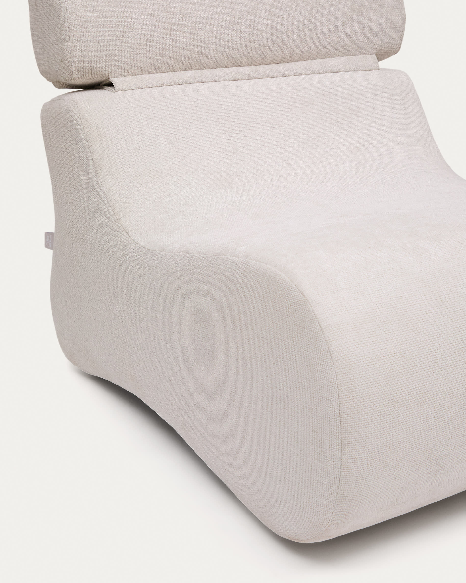 Kave Home Fauteuil 'Club' Chenille, kleur Naturel