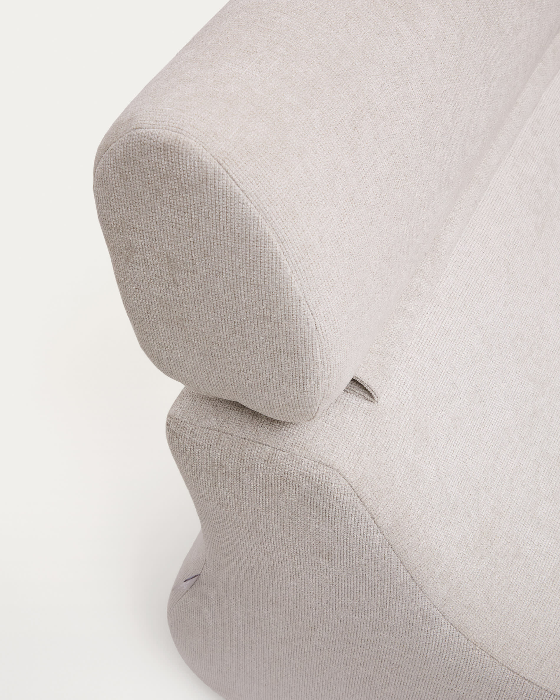 Kave Home Fauteuil 'Club' Chenille, kleur Naturel