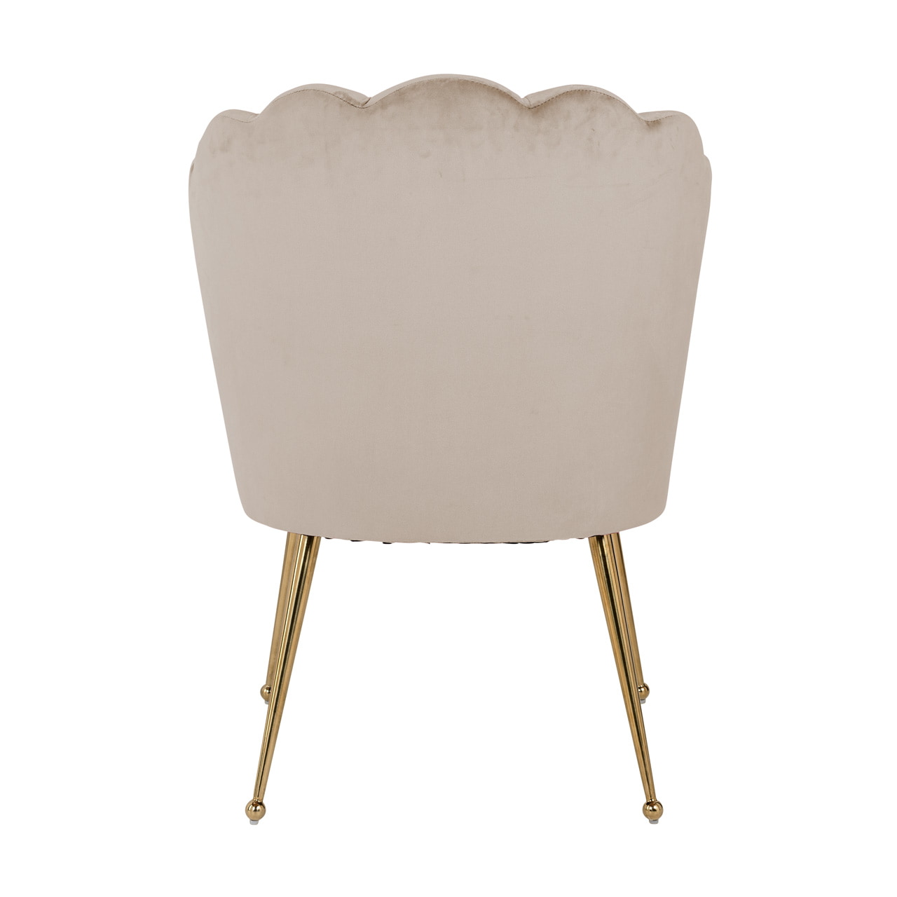 Richmond Eetkamerstoel 'Pippa' Velvet, kleur Khaki / Goud
