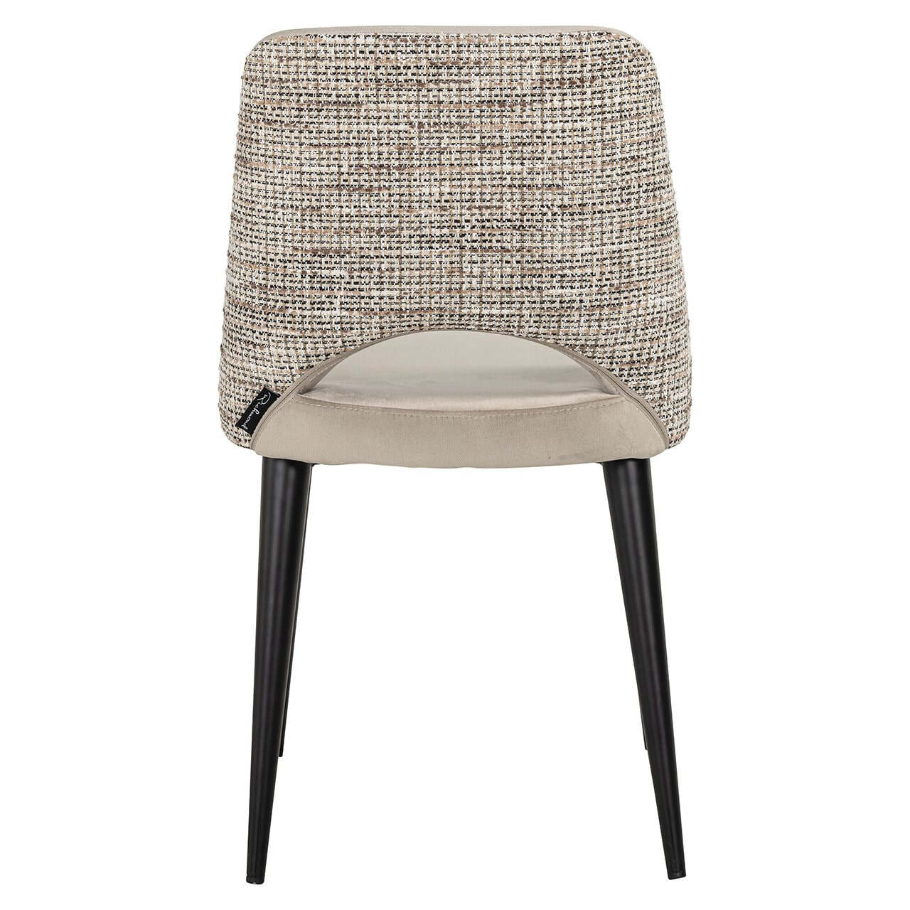 Richmond Eetkamerstoel 'Tabitha' Velvet en stof, kleur Khaki/Naturel