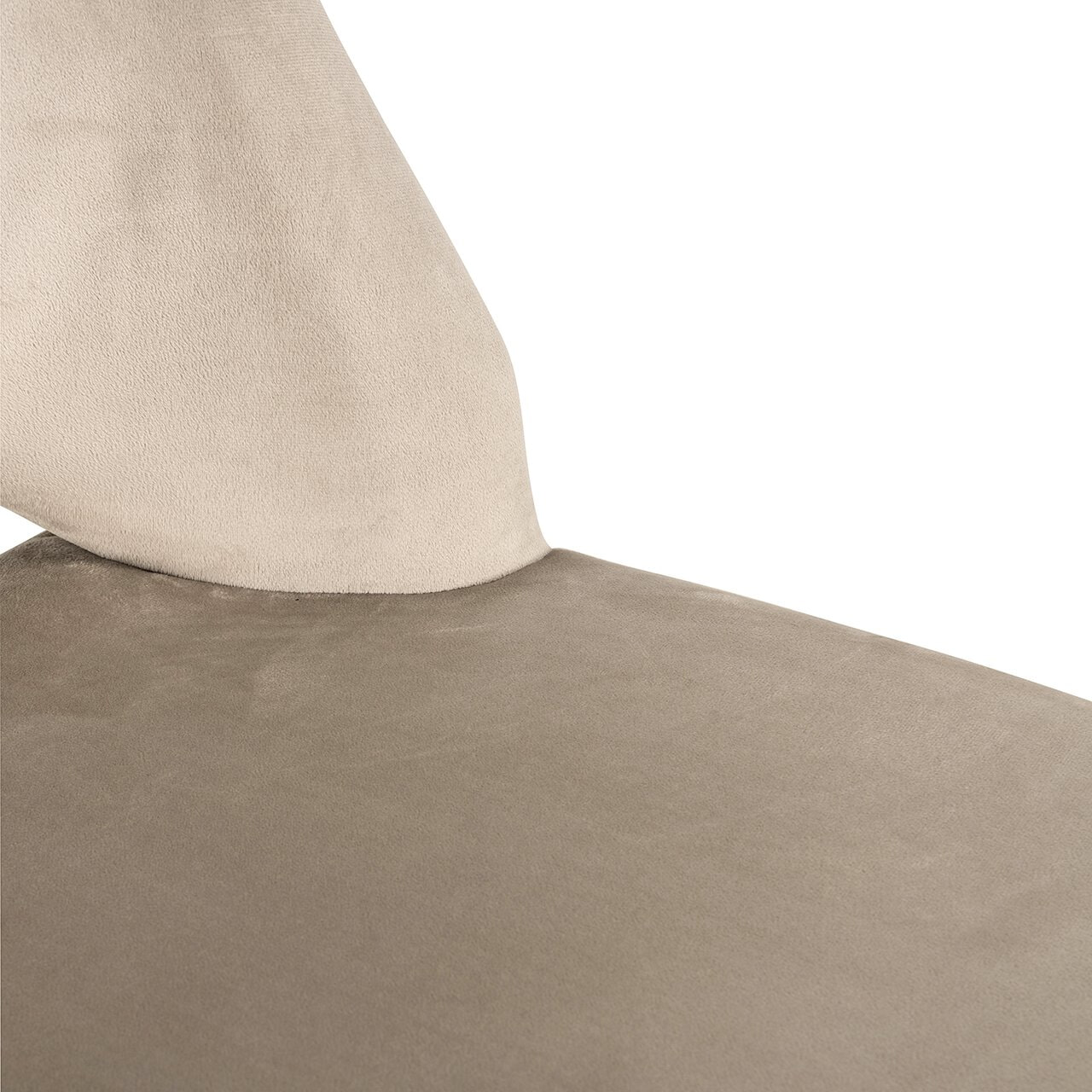 Richmond Eetkamerstoel 'Tabitha' Velvet en stof, kleur Khaki/Naturel