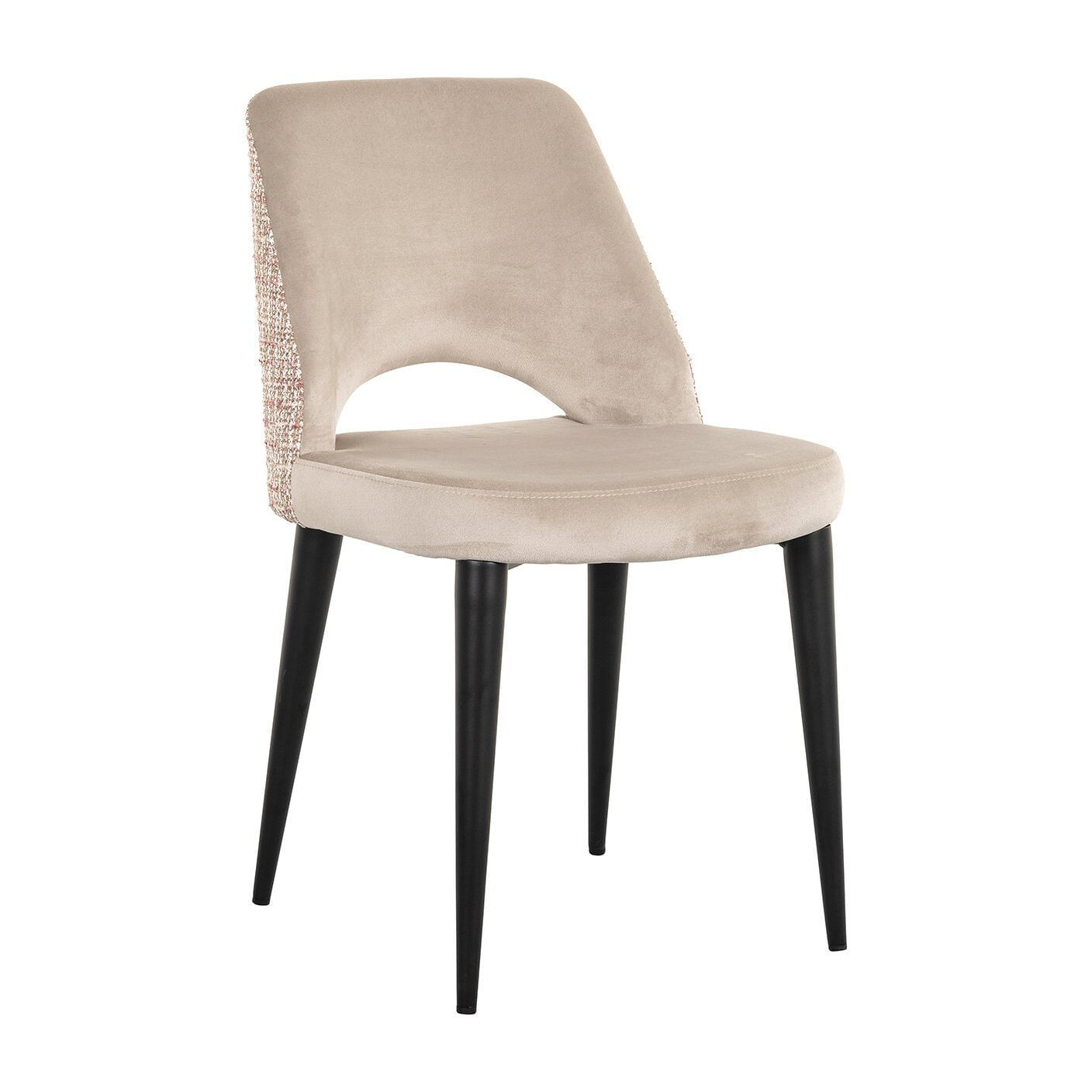Richmond Eetkamerstoel Tabitha Velvet en stof - Khaki/Rose