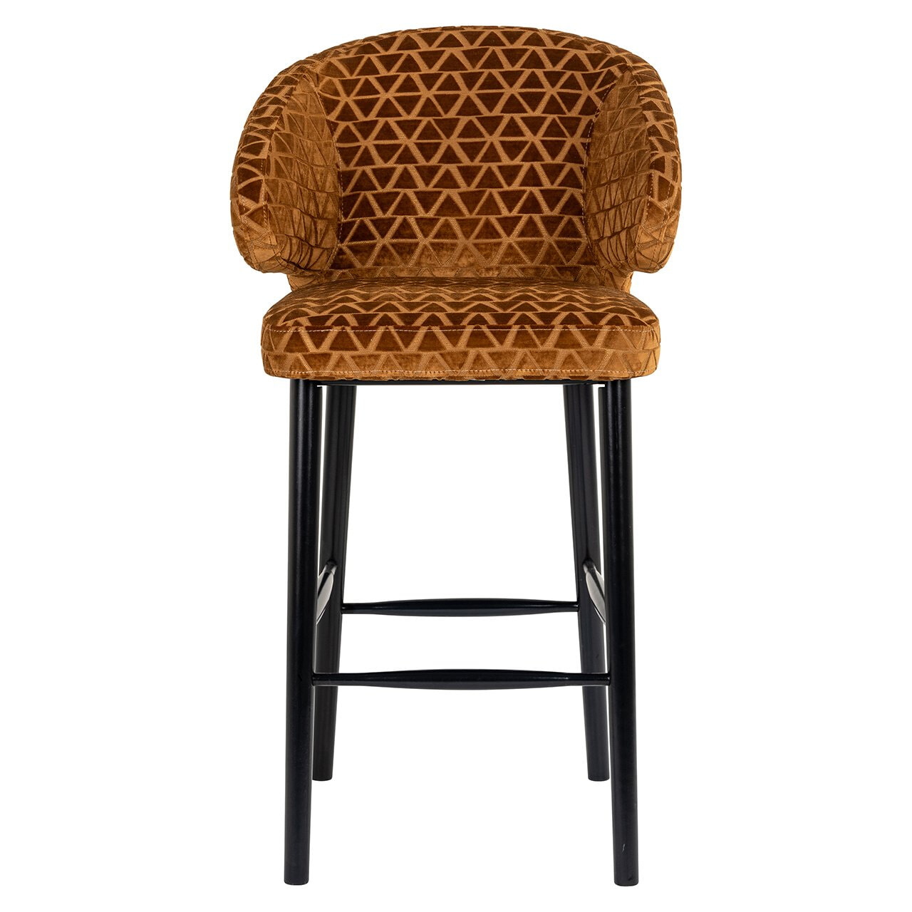 Richmond Barstoel 'Indigo' Triangle, kleur Goud (zithoogte 76cm)