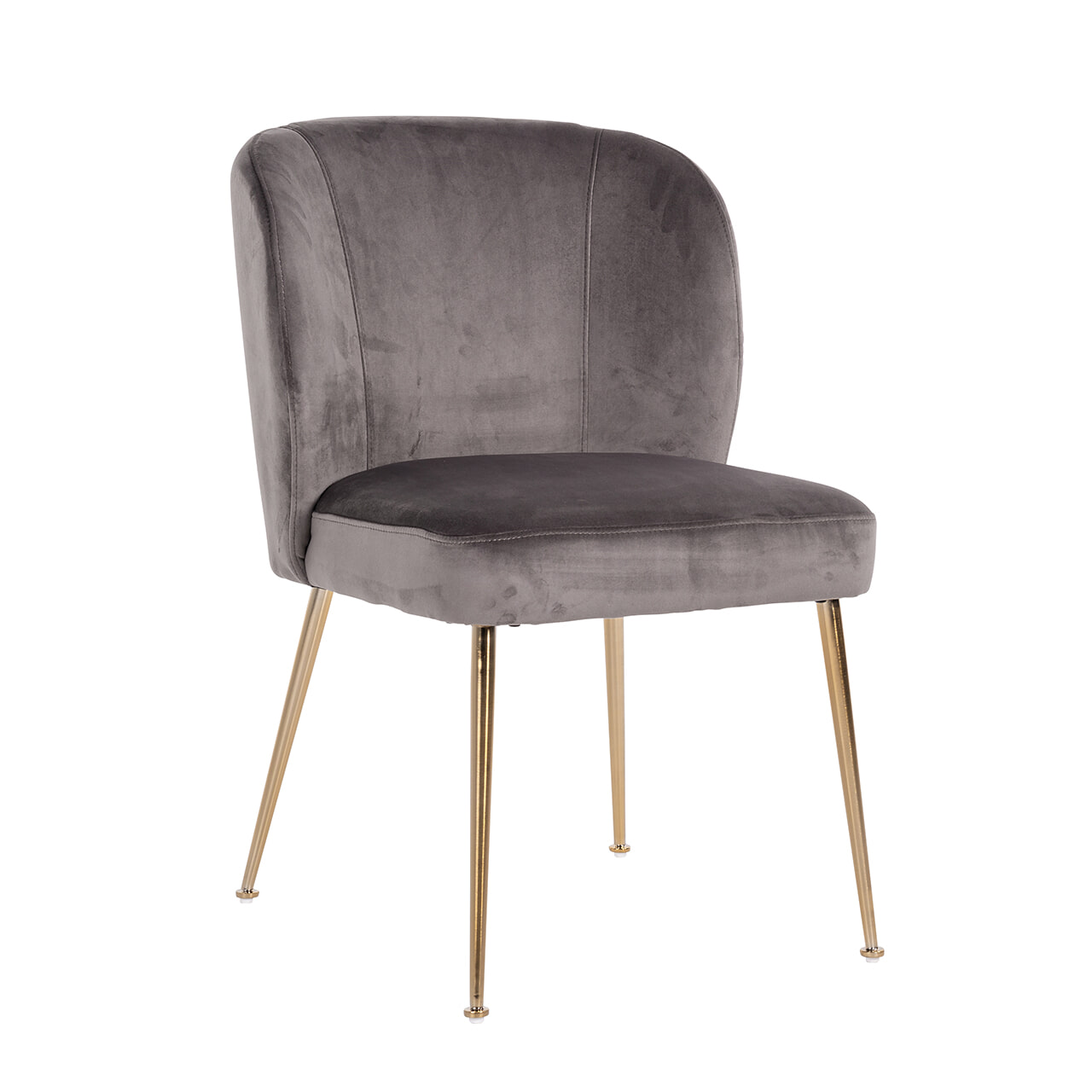 Richmond Eetkamerstoel 'Cannon' Velvet, kleur Stone / Goud Richmond Eetkamerstoel 'Cannon' Velvet, kleur Stone / Goud