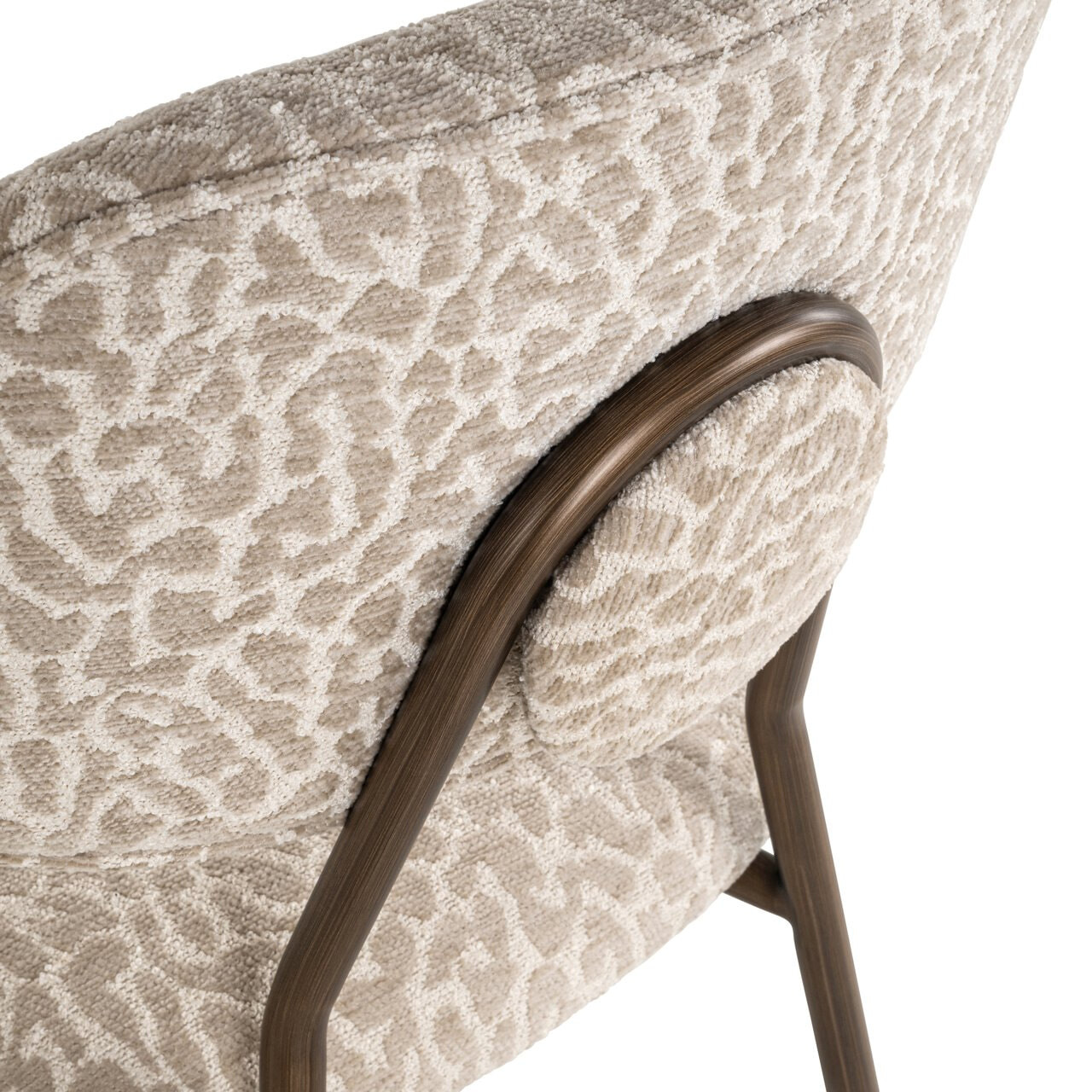 Richmond Barstoel 'Xenia' Leopard stof, kleur Beige (zithoogte 66cm)