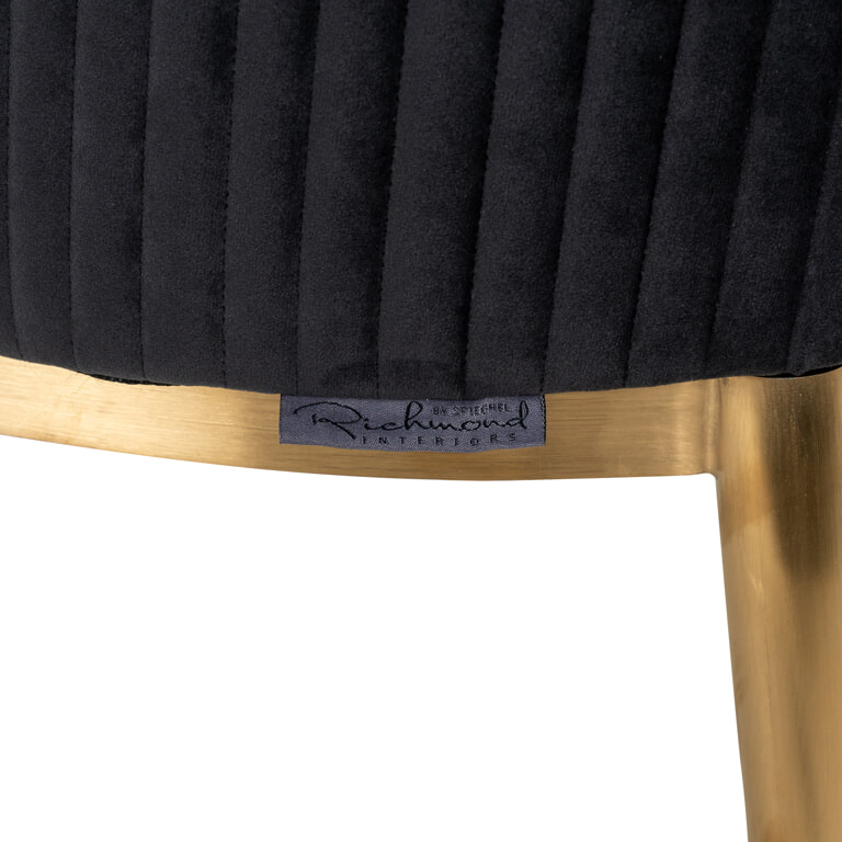 Richmond Eetkamerstoel 'Breeze' Velvet, kleur Antraciet