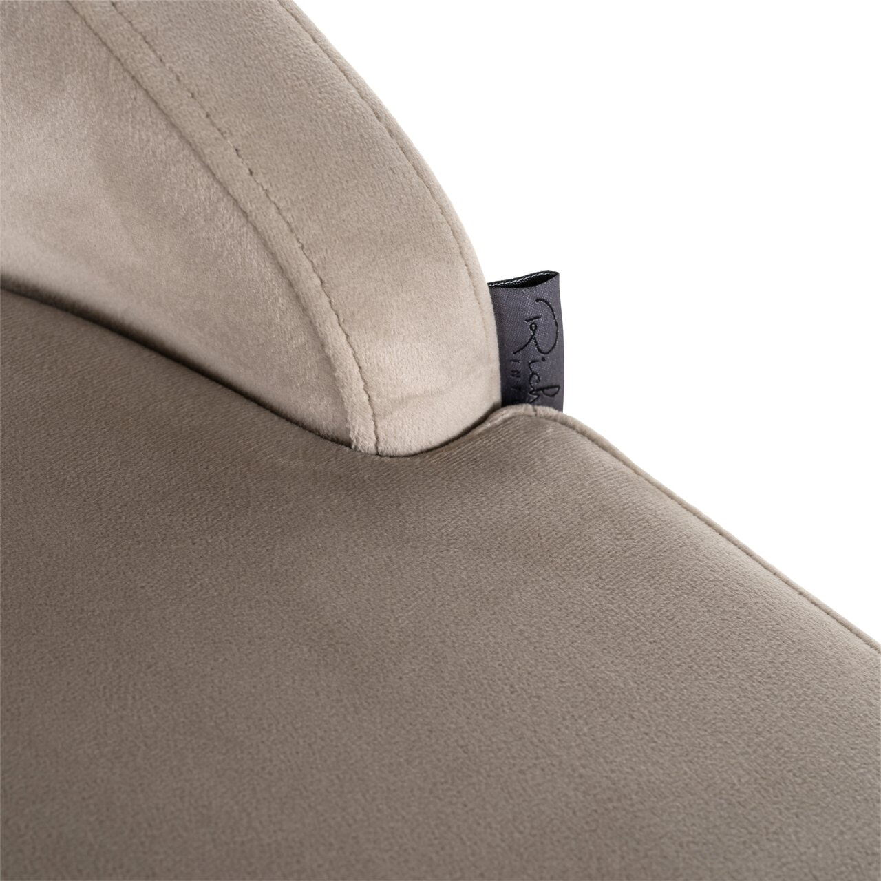 Richmond Barstoel 'Bolton' Velvet, kleur Khaki (zithoogte 77cm)