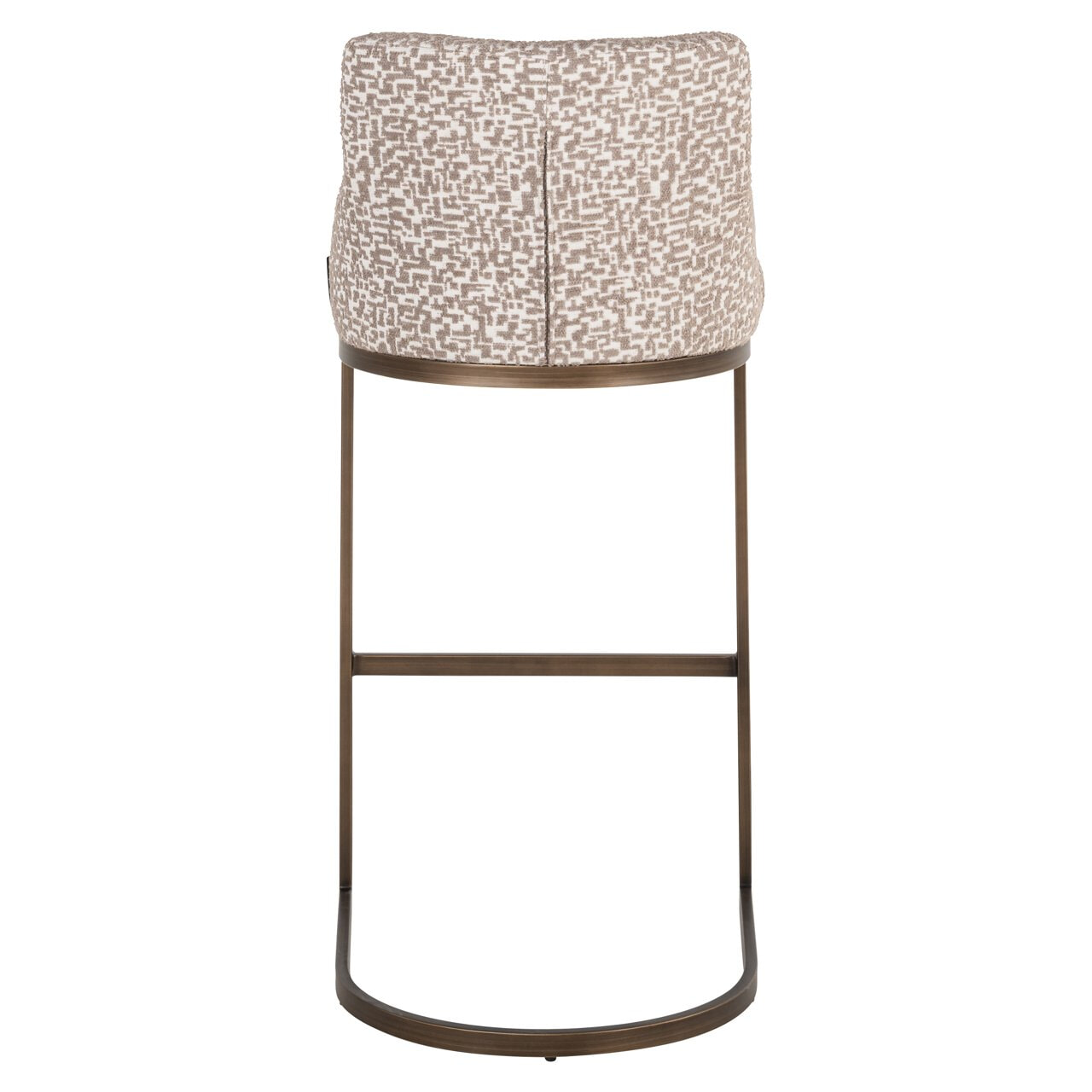 Richmond Barstoel 'Bolton' Geo stof, kleur Naturel (zithoogte 77cm)