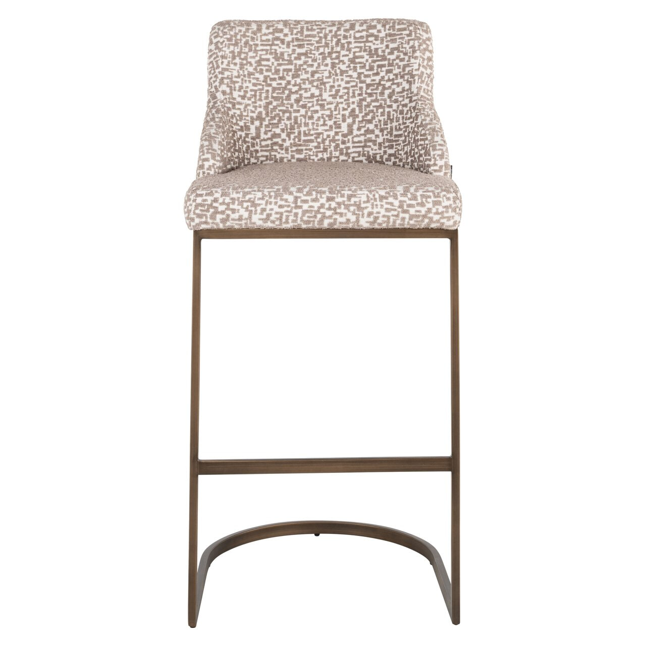 Richmond Barstoel 'Bolton' Geo stof, kleur Naturel (zithoogte 77cm)