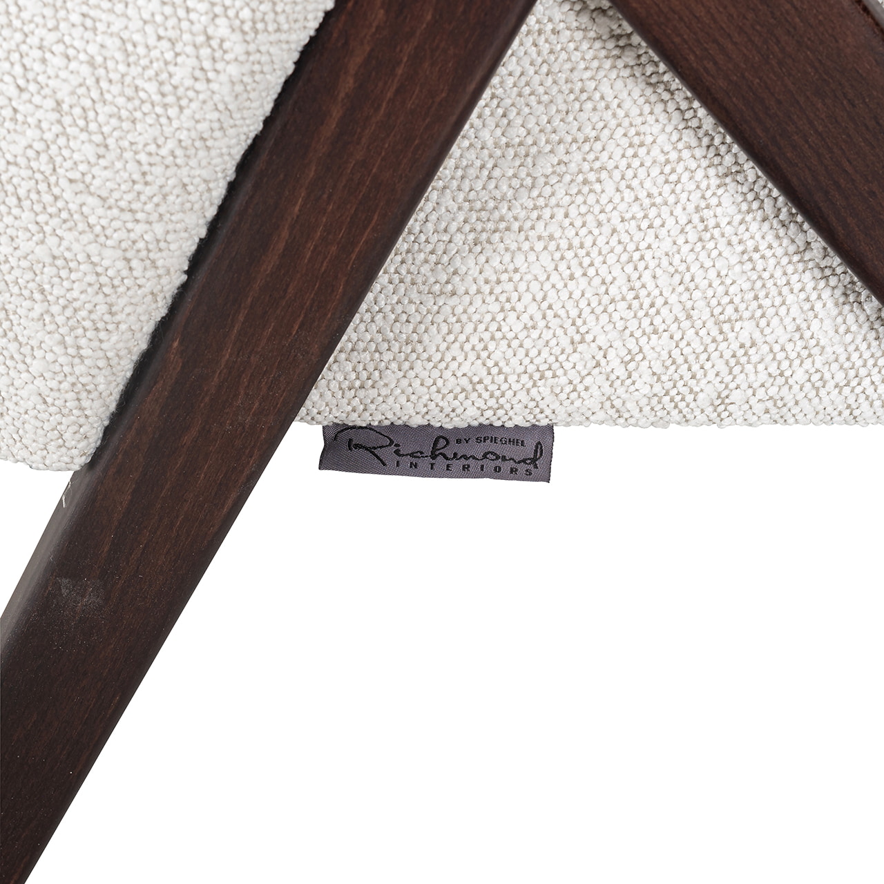 Richmond Fauteuil 'Mia' Bouclé, kleur Wit