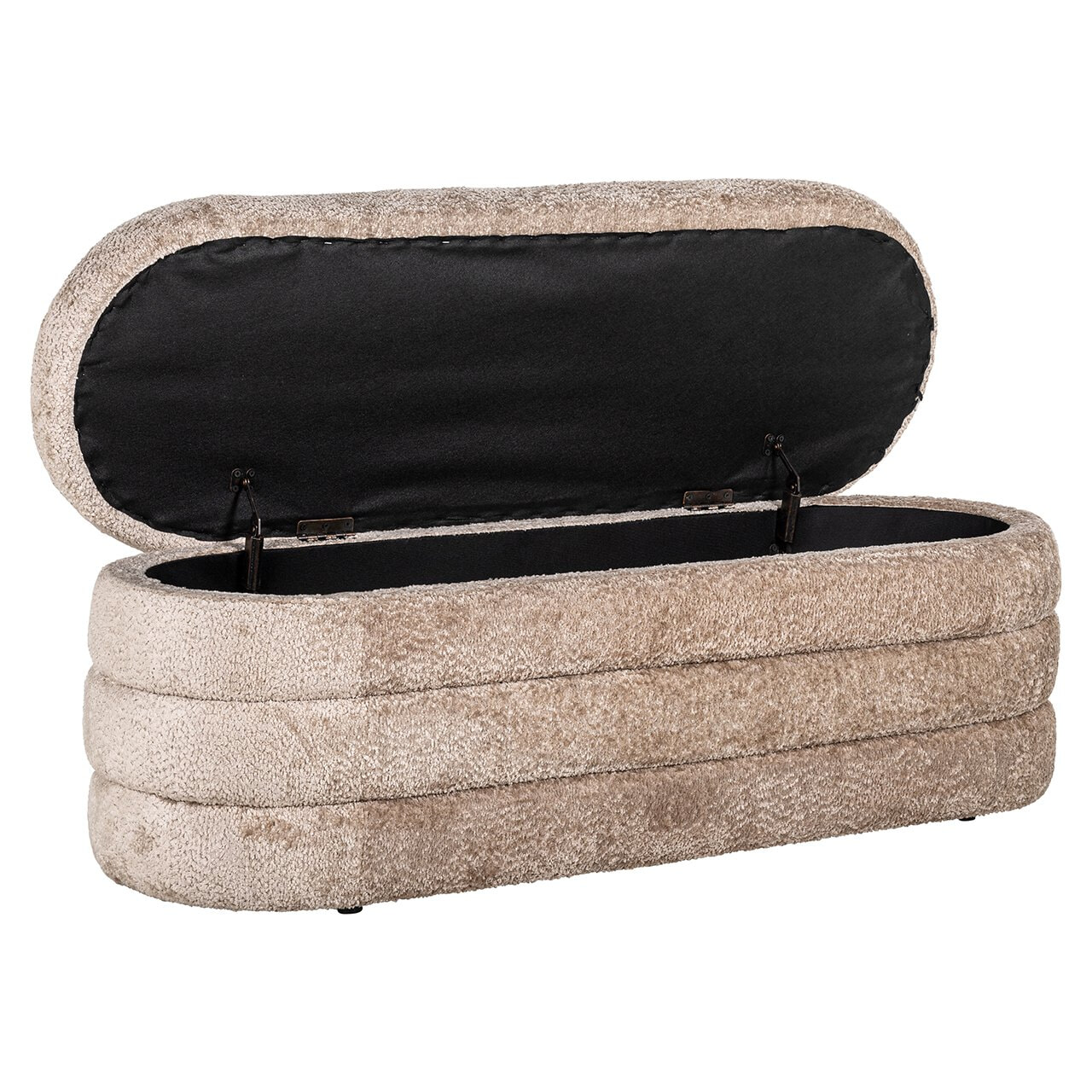 Richmond Hocker 'Camille' Met opbergruimte, 128cm, Sheep, kleur Naturel