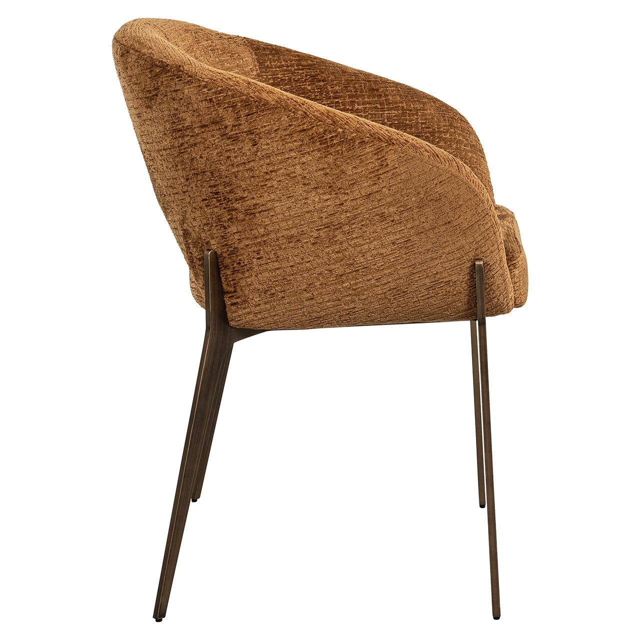 Richmond Eetkamerstoel 'Kenzi' Chenille, kleur Cognac