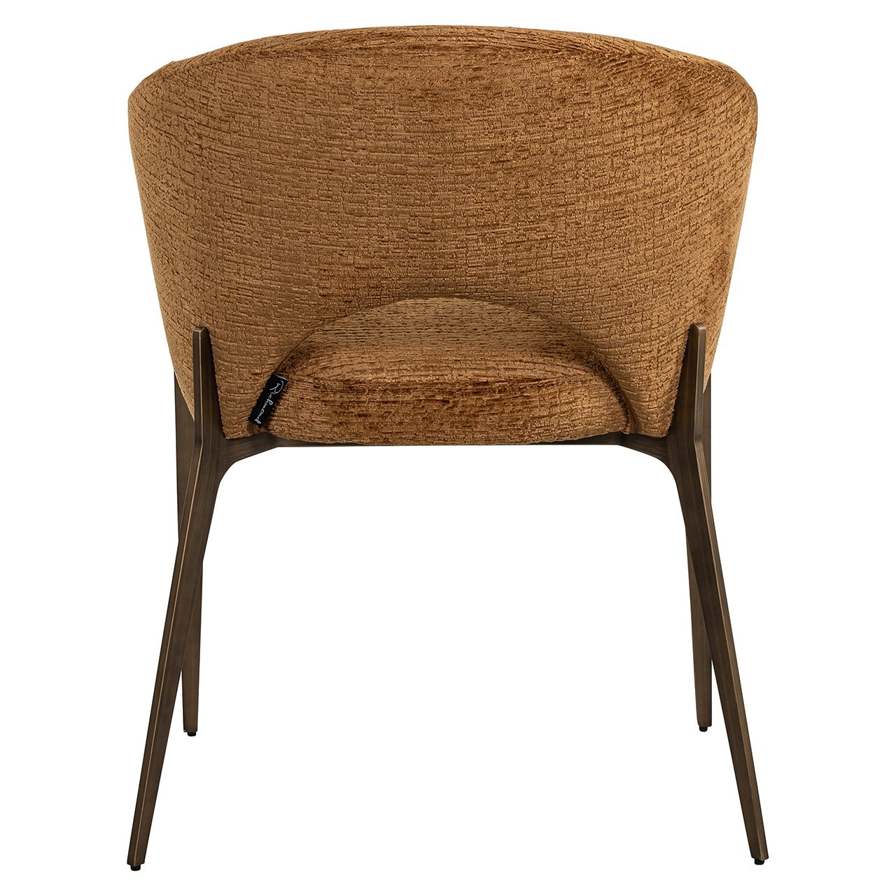 Richmond Eetkamerstoel 'Kenzi' Chenille, kleur Cognac