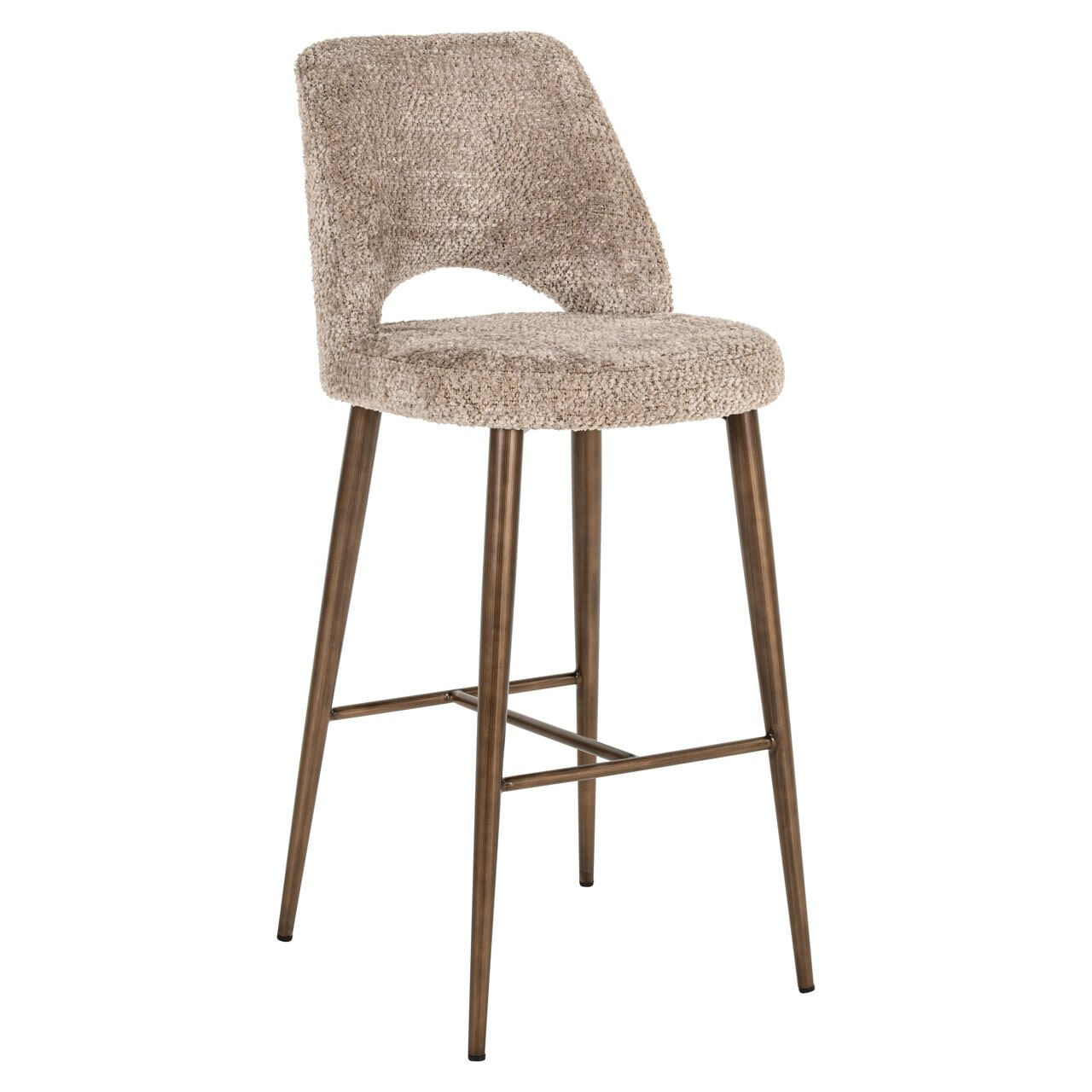 Richmond Interiors Richmond Barstoel Delphine Chenille - Naturel (zithoogte 76cm)