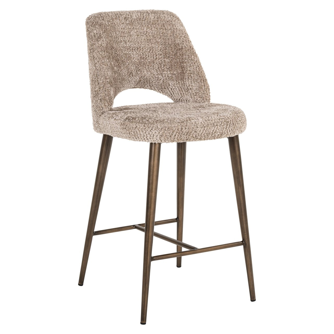 Richmond Interiors Richmond Barstoel Delphine Lovely stof - Naturel (zithoogte 67cm)