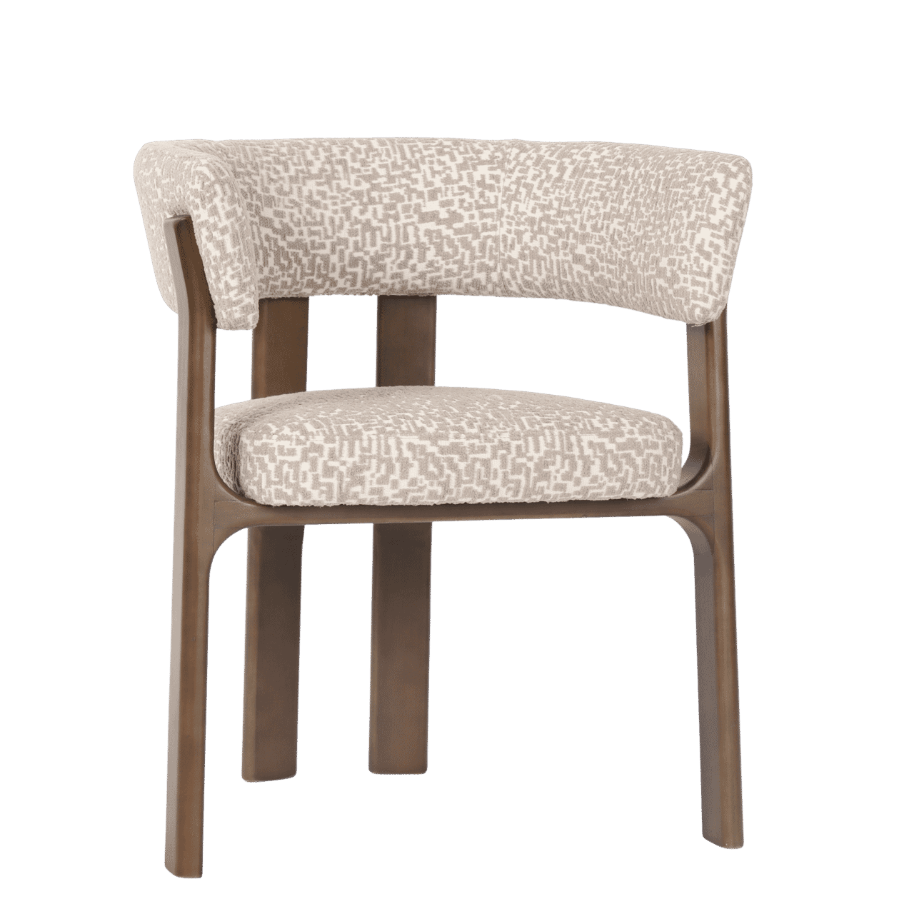 Richmond Interiors Richmond Eetkamerstoel Contigo Geo stof en beukenhout - Naturel