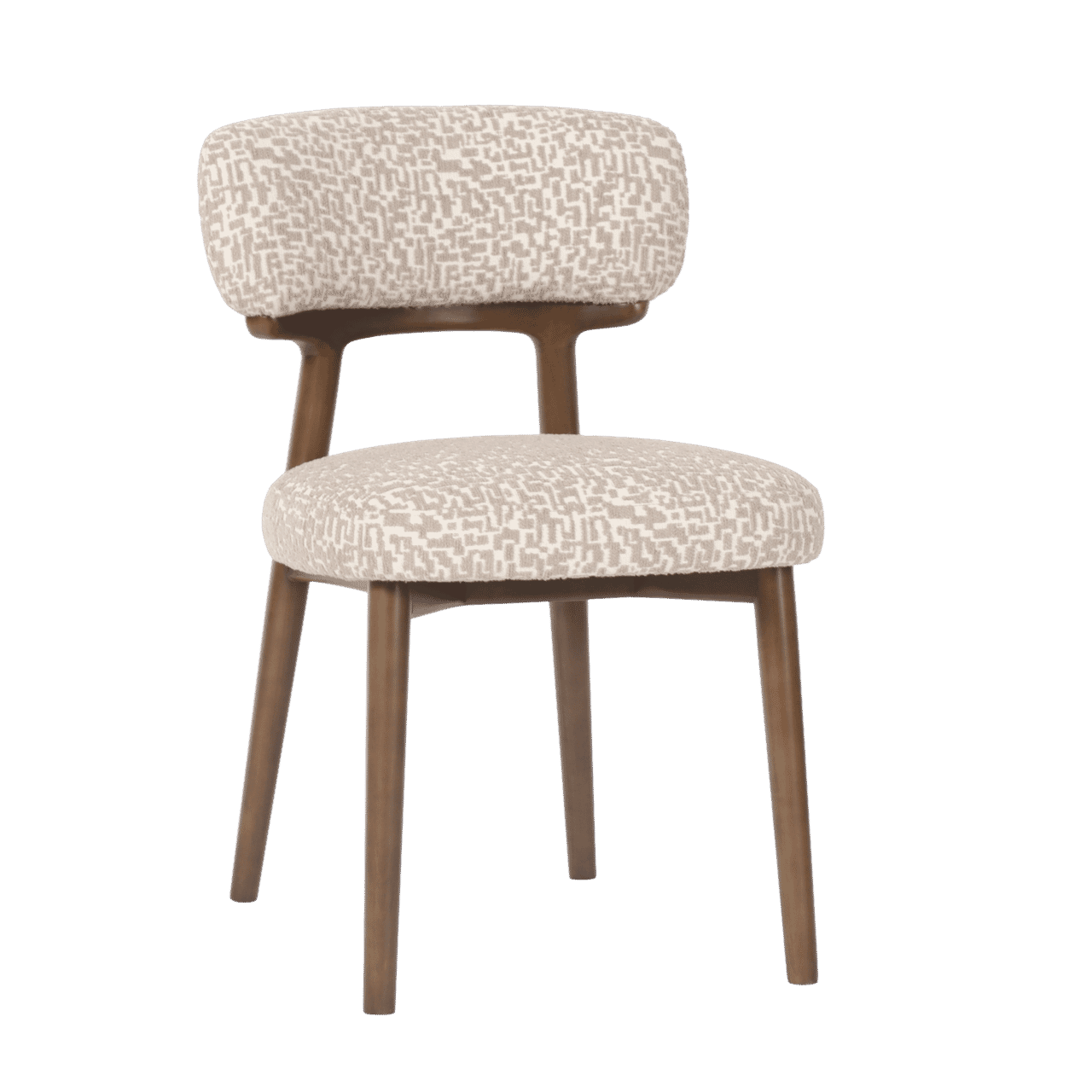 Richmond Interiors Richmond Eetkamerstoel Basker Geo stof - Naturel