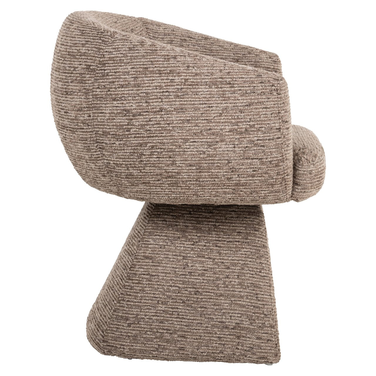 Richmond Draaibare Eetkamerstoel 'Quiriro' Linear stof, kleur Mocca