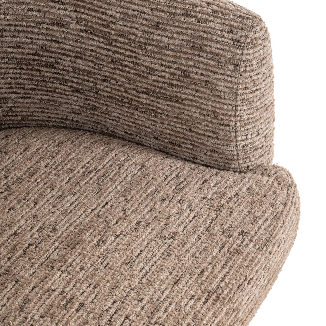 Richmond Draaibare Eetkamerstoel 'Quiriro' Linear stof, kleur Mocca