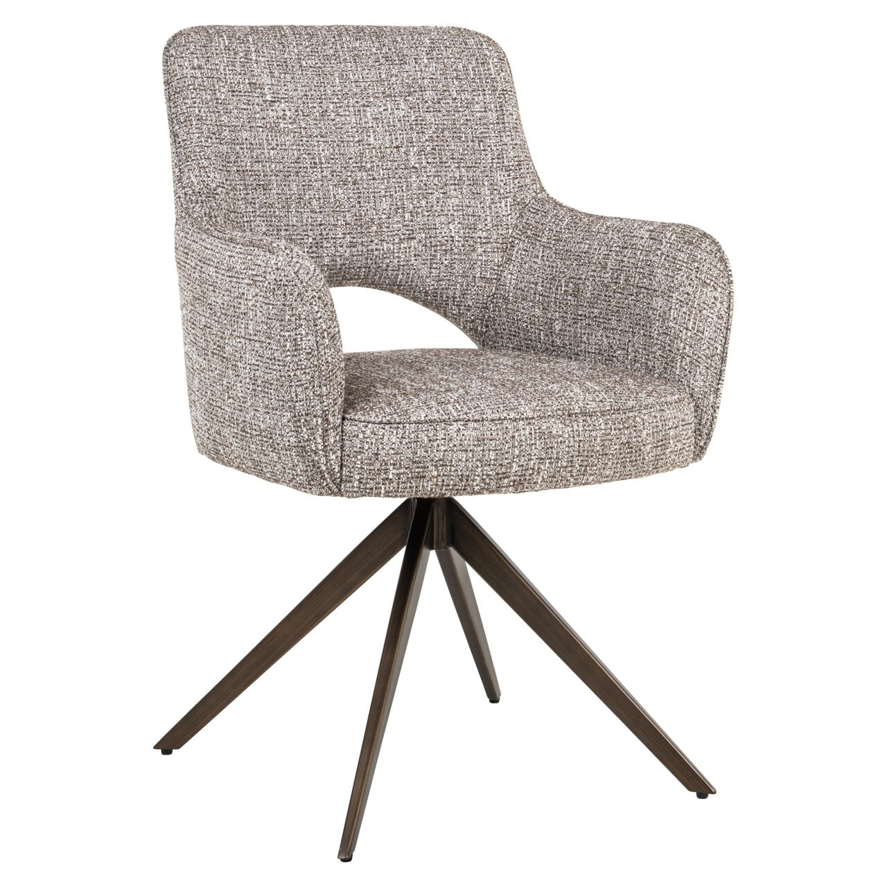 Richmond Draaibare Eetkamerstoel Ginerva Tweed stof - Earth