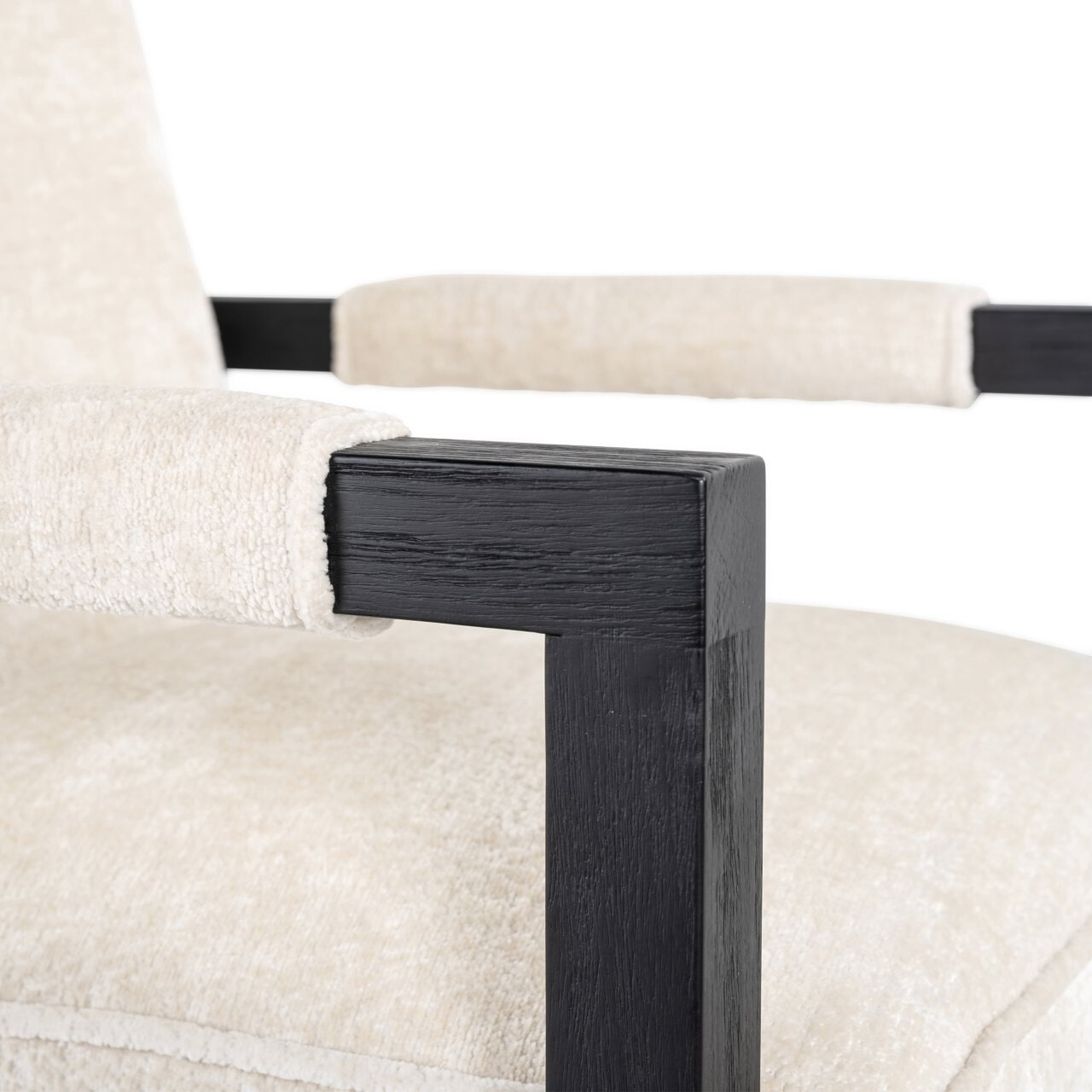 Richmond Eetkamerstoel 'Beck' Chenille, kleur Wit