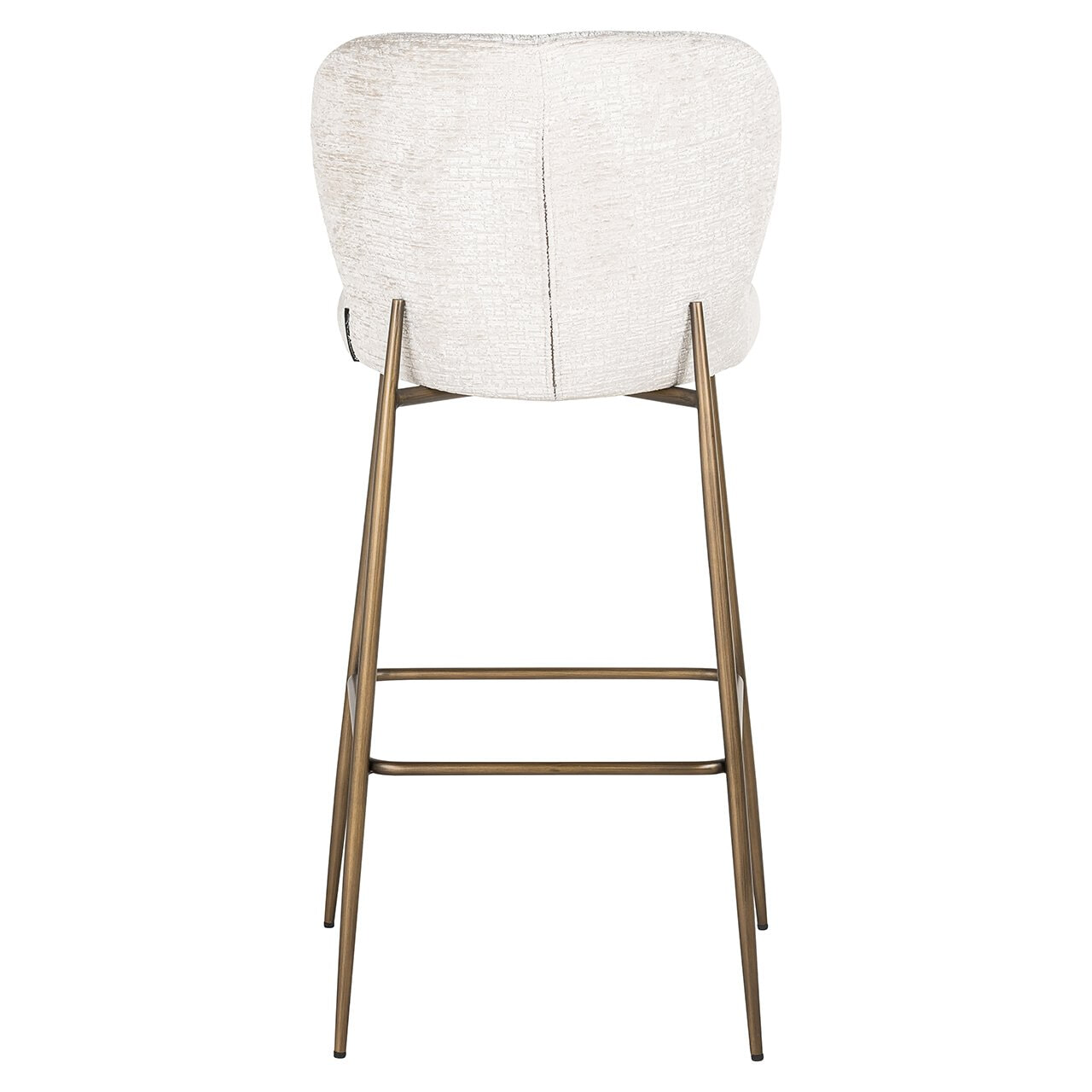 Richmond Barstoel 'Darby' Chenille, kleur Crème (zithoogte 76cm)