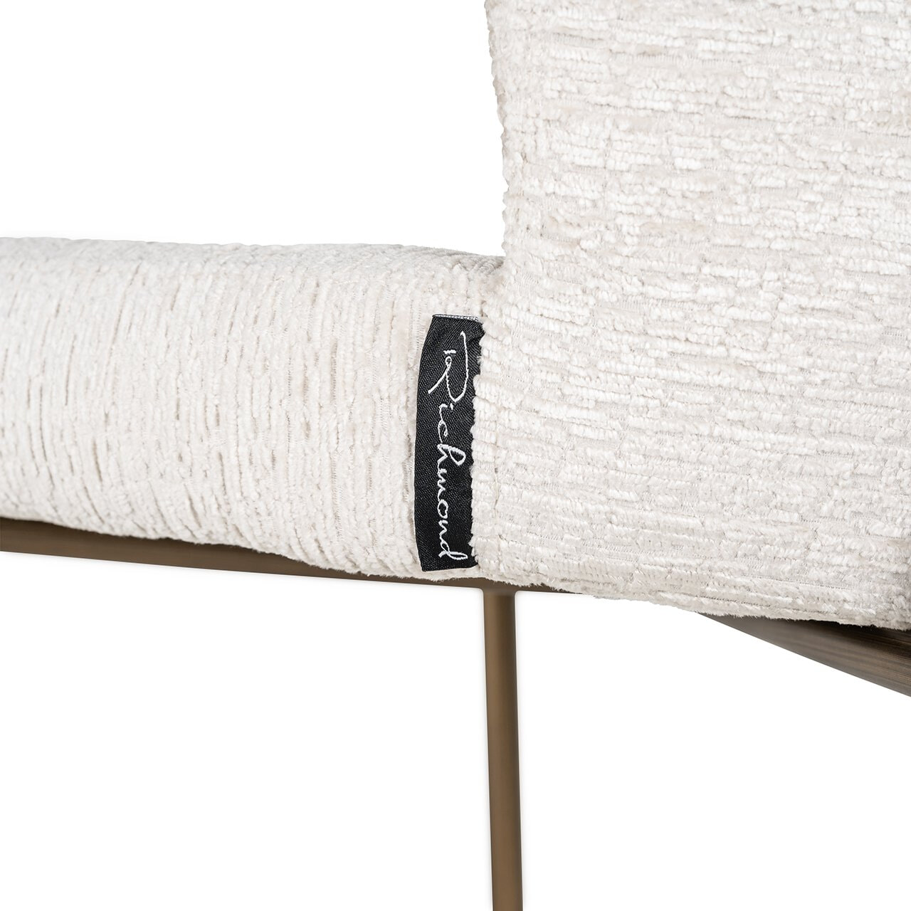 Richmond Barstoel 'Darby' Chenille, kleur Crème (zithoogte 76cm)