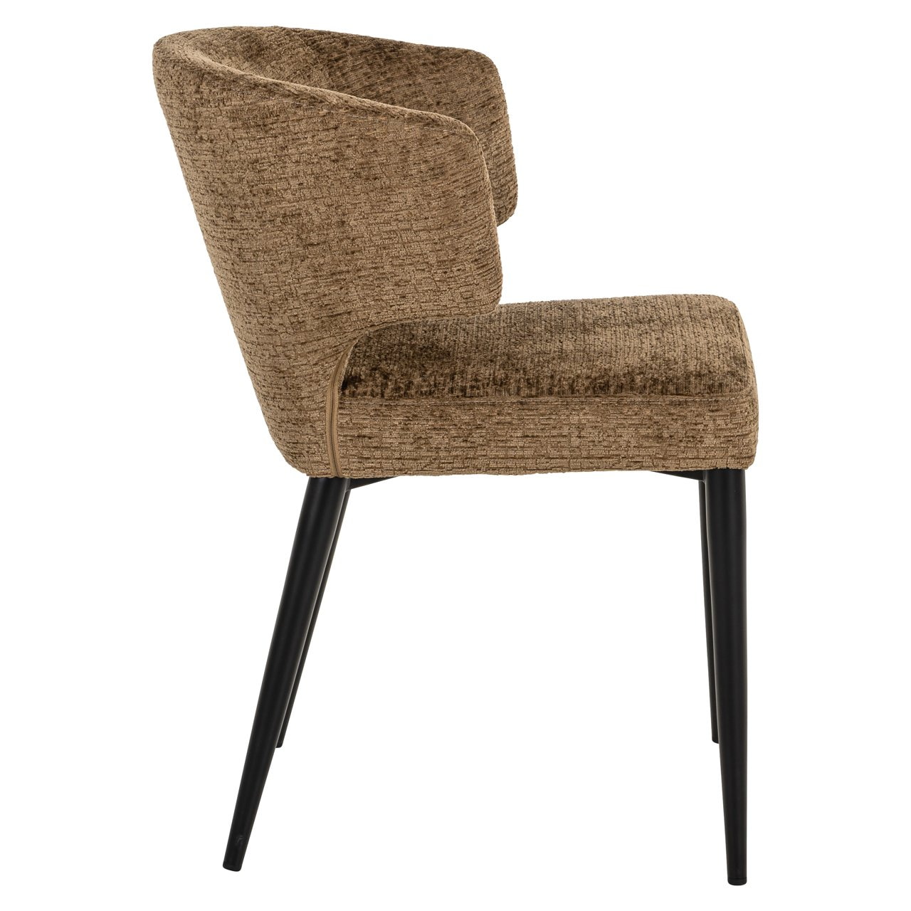 Richmond Eetkamerstoel 'Taylor' Chenille, kleur Brandy