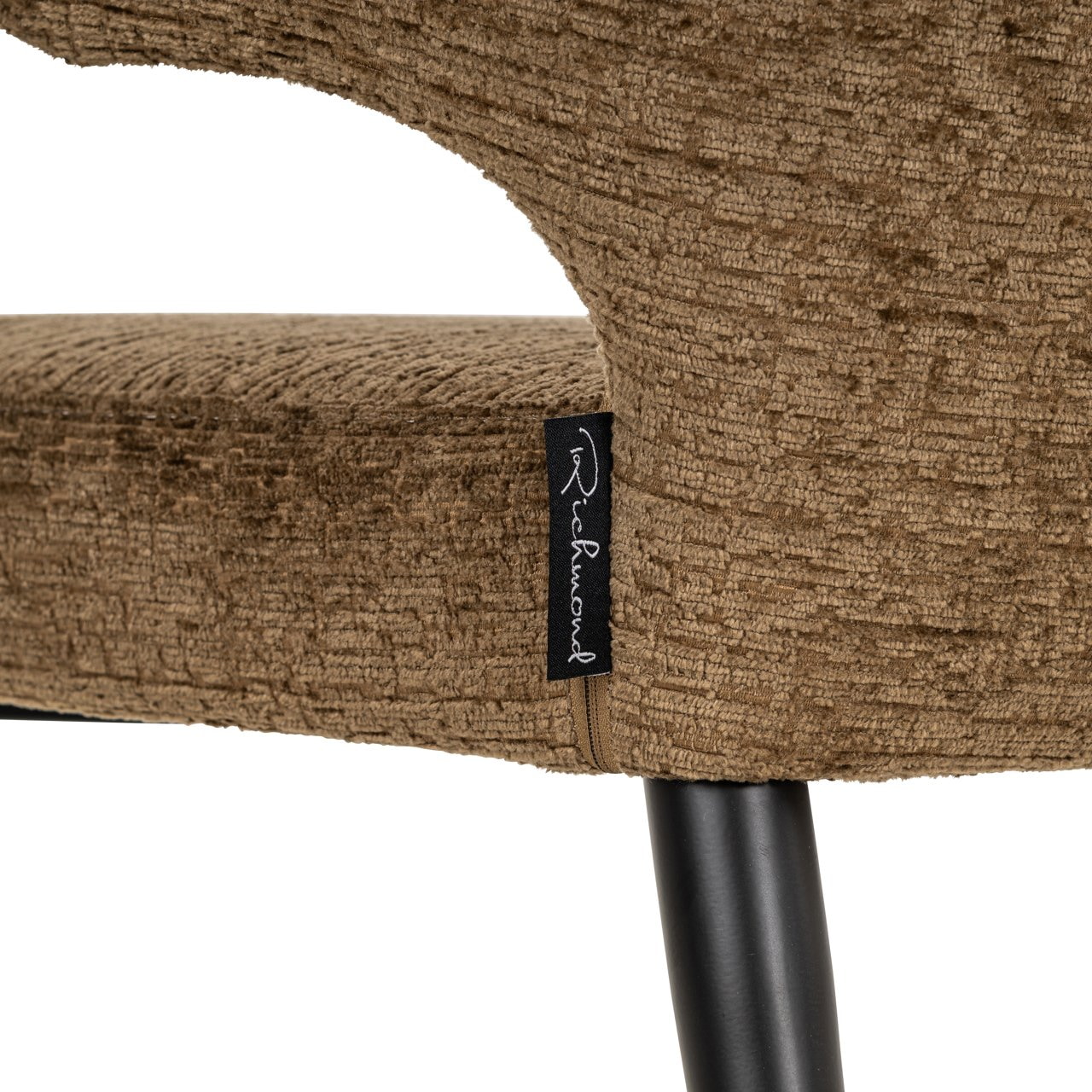 Richmond Eetkamerstoel 'Taylor' Chenille, kleur Brandy