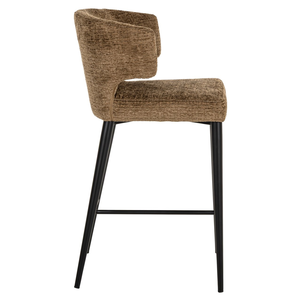 Richmond Barstoel 'Taylor' Fusion stof, kleur Brandy (zithoogte 67cm)