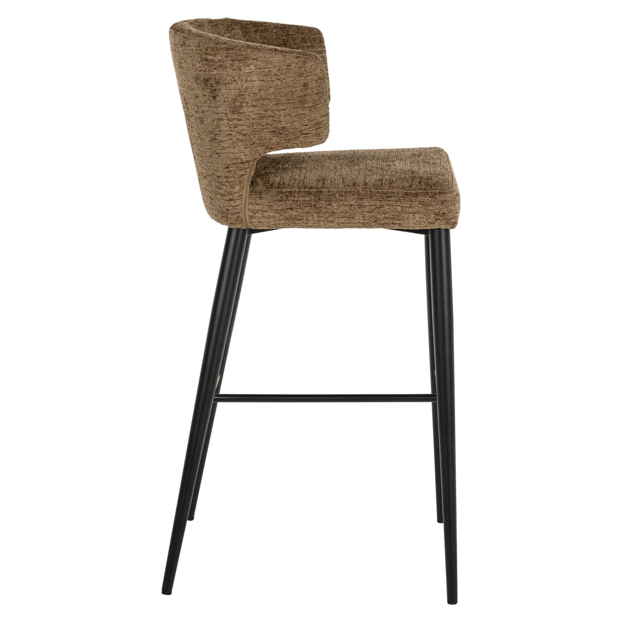 Richmond Barstoel 'Taylor' Fusion stof, kleur Brandy (zithoogte 77cm)