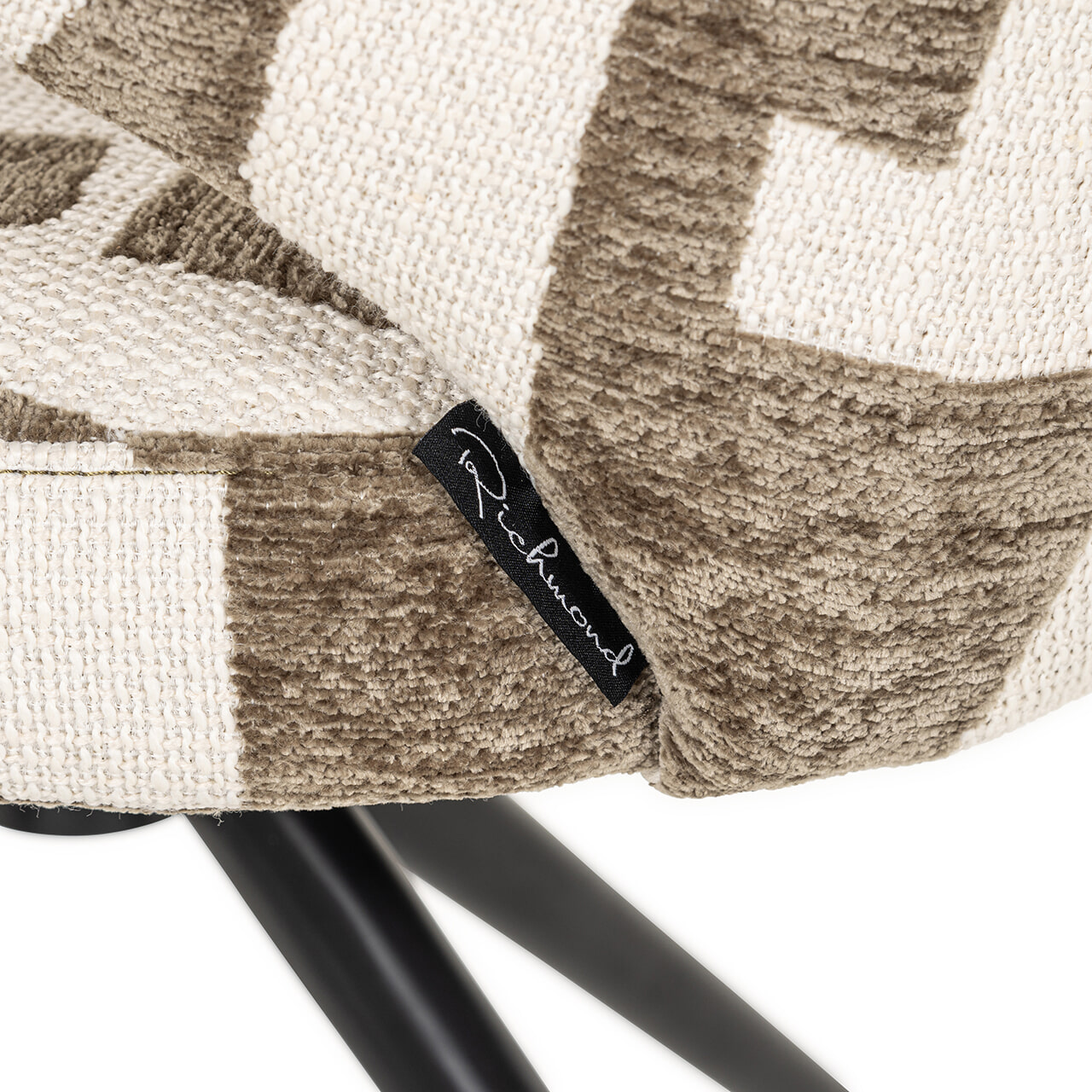 Richmond Draaibare Eetkamerstoel 'Milly' Graffic stof, kleur Moss