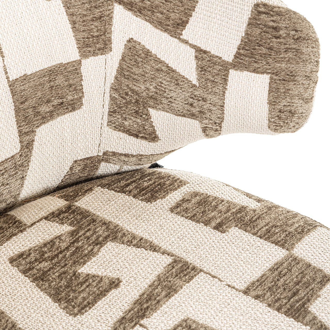 Richmond Draaibare Eetkamerstoel 'Milly' Graffic stof, kleur Moss