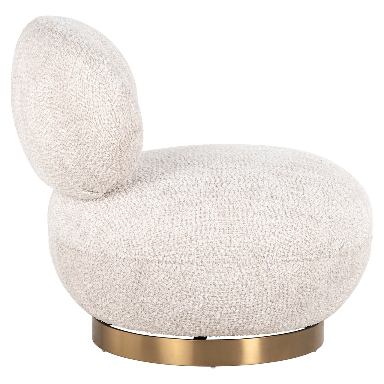 Richmond Draaifauteuil 'Jace' Chenille, kleur Crème