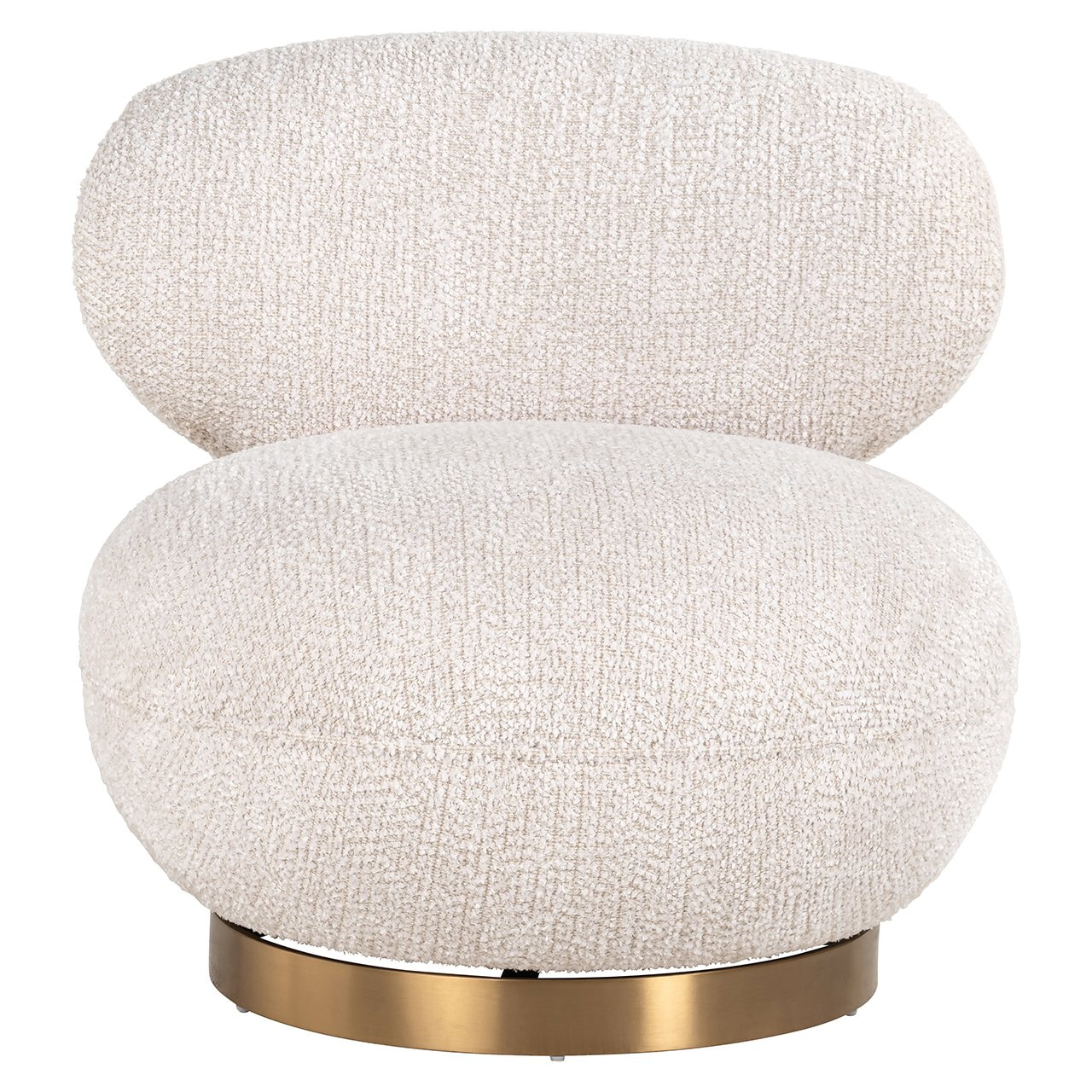 Richmond Draaifauteuil 'Jace' Chenille, kleur Crème