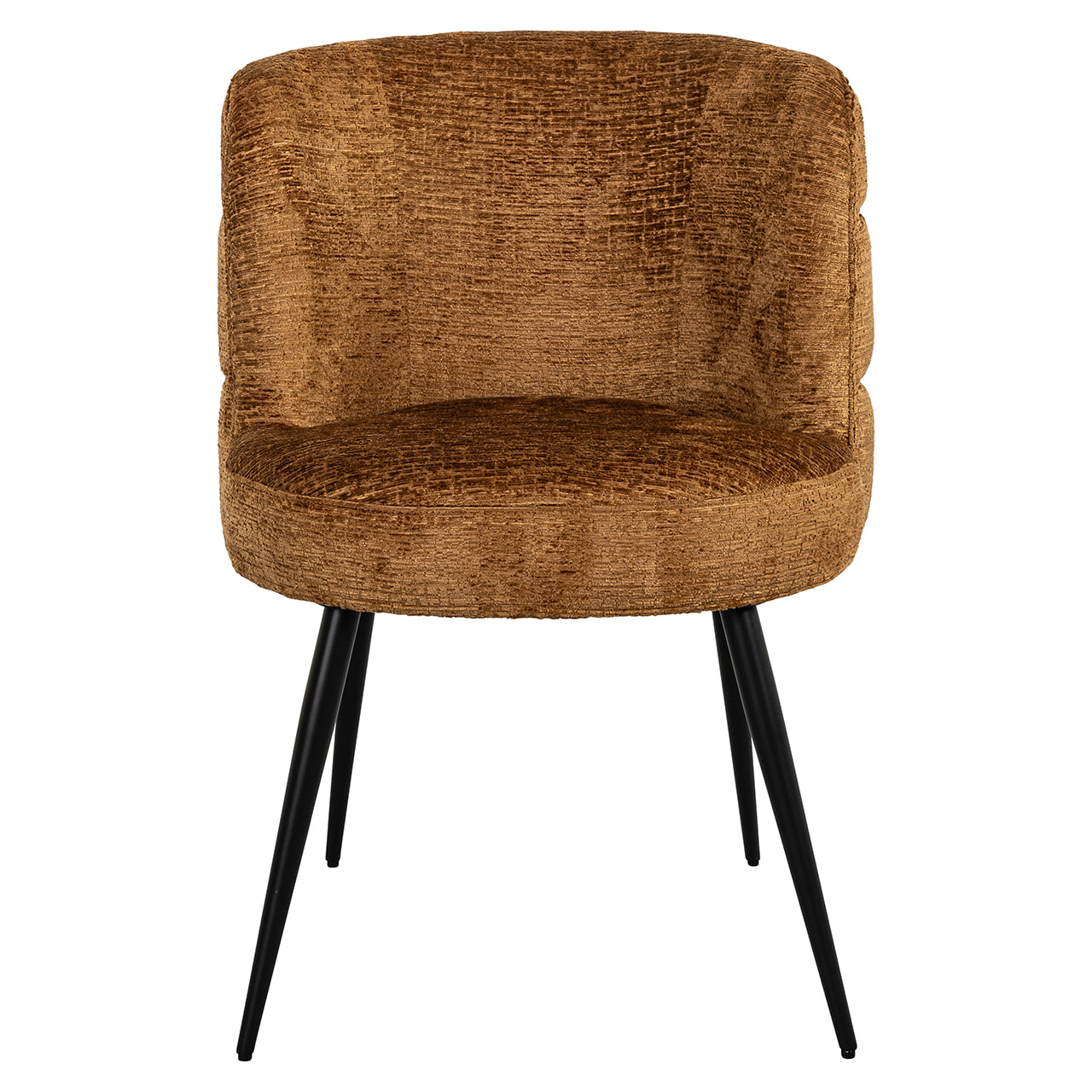 Richmond Eetkamerstoel 'Stella' Chenille, kleur Cognac
