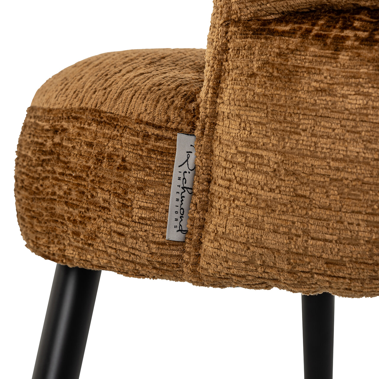 Richmond Eetkamerstoel 'Stella' Chenille, kleur Cognac
