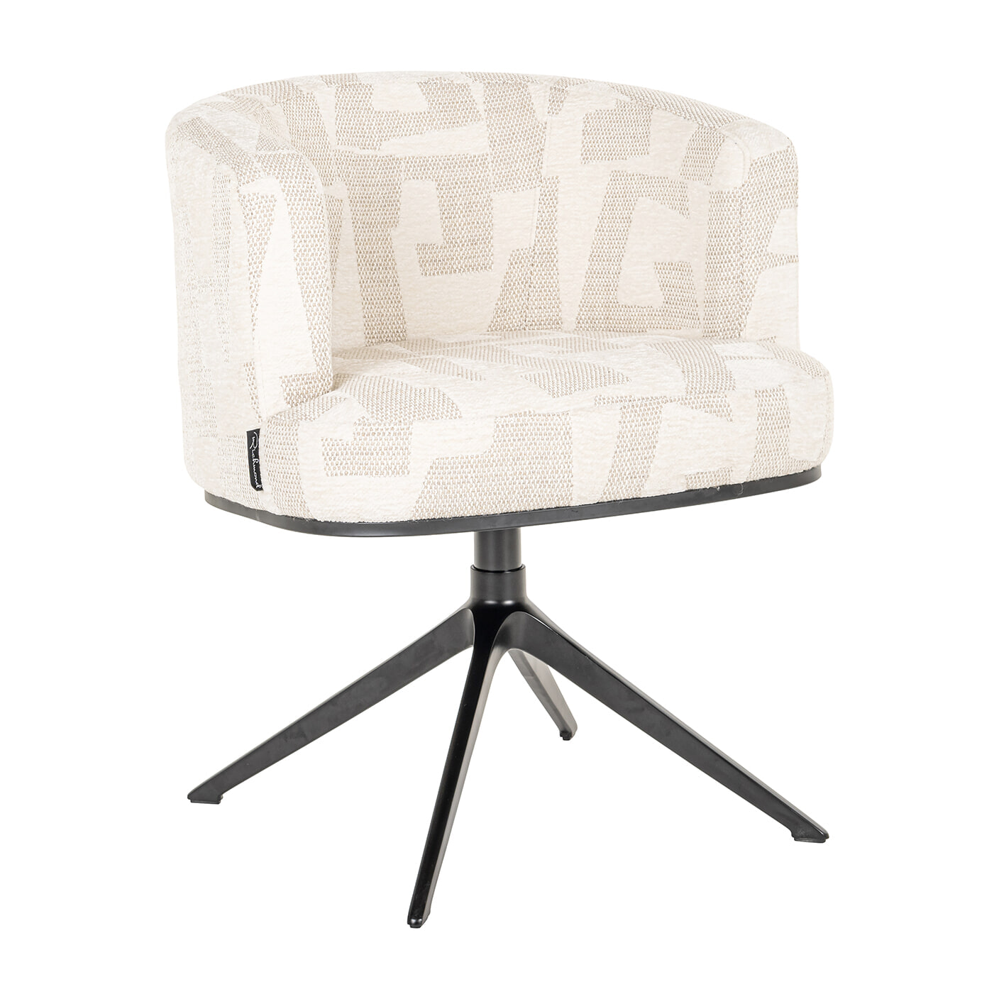 Richmond Draaibare Eetkamerstoel Cheyenne Graffic stof - Beige
