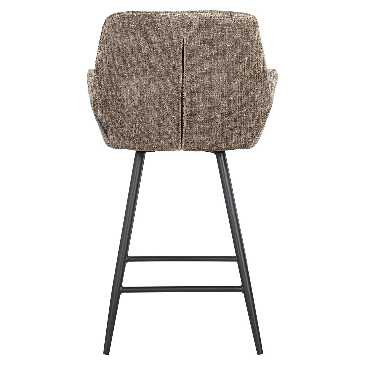Richmond Draaibare Barstoel 'Linsey' Chenille, kleur Stone (zithoogte 68cm)