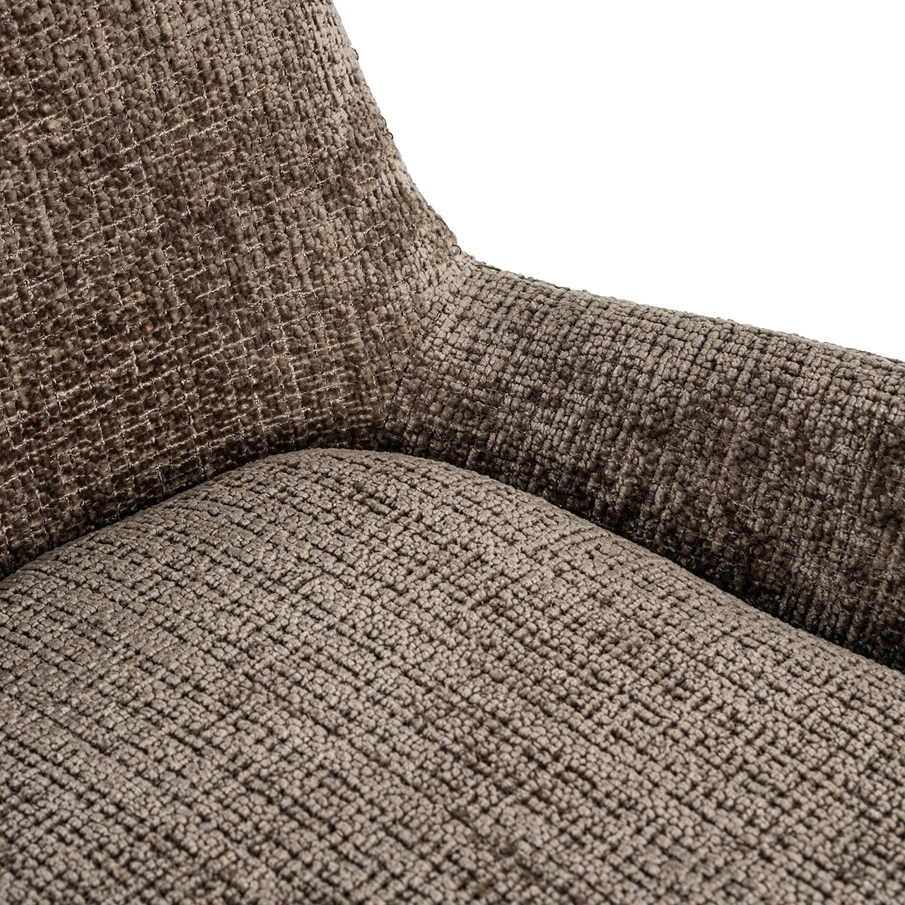 Richmond Draaibare Barstoel 'Linsey' Chenille, kleur Stone (zithoogte 68cm)