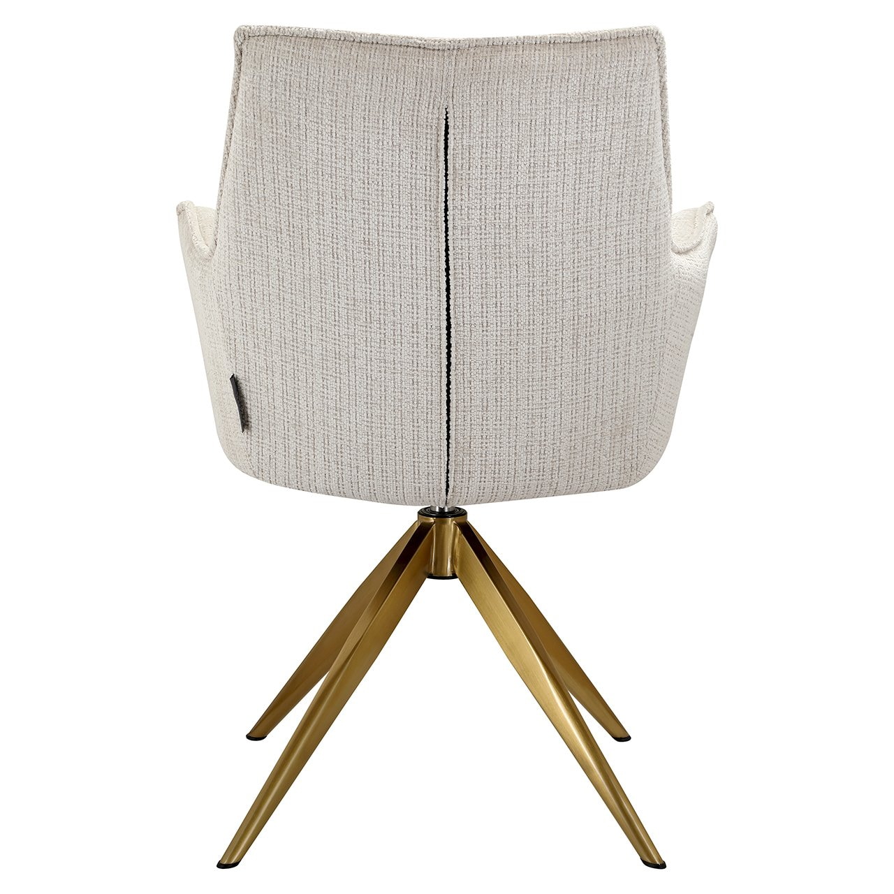 Richmond Draaibare Eetkamerstoel 'Dakota' Met armleuning, Chenille, kleur Beige