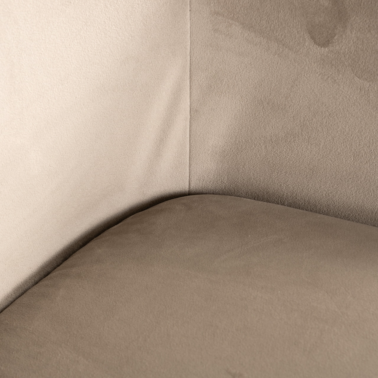 Richmond Draaibare Eetkamerstoel 'Lisonne' Velvet en Trendy stof, kleur Khaki/Naturel