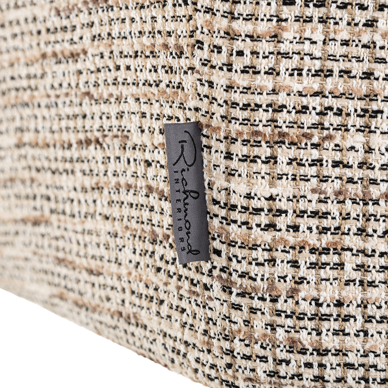 Richmond Draaibare Eetkamerstoel 'Lisonne' Velvet en Trendy stof, kleur Khaki/Naturel