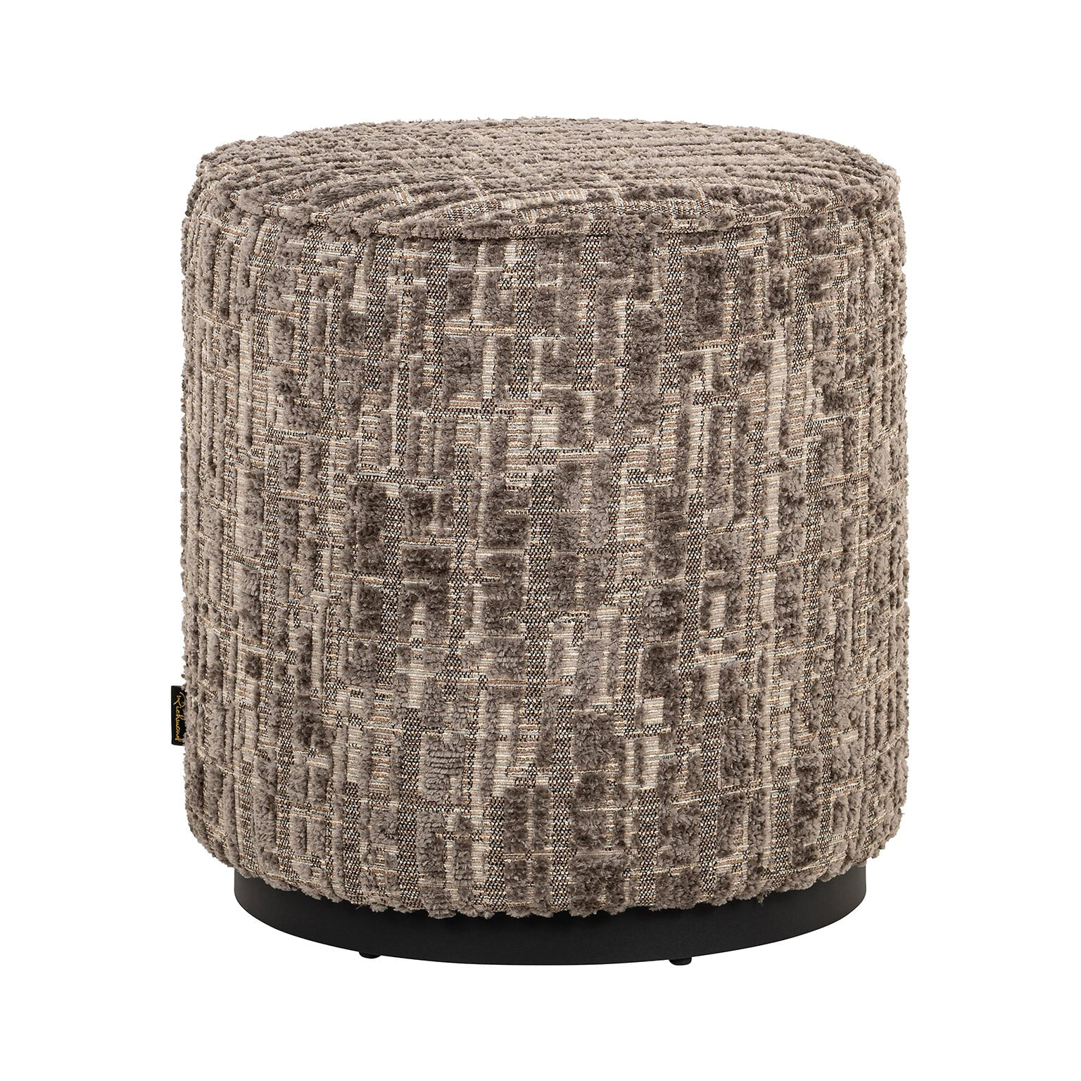 Richmond Poef Lexie Geweven stof, 45cm - Greige