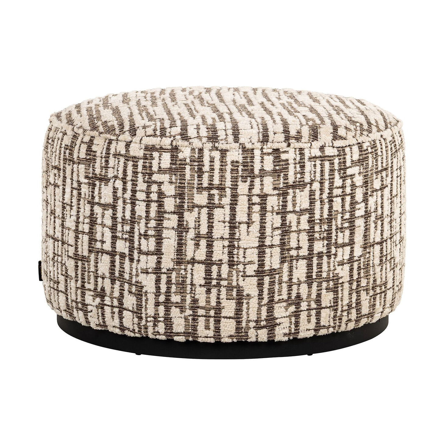 Richmond Poef 'Lexie' Geweven stof, 70cm