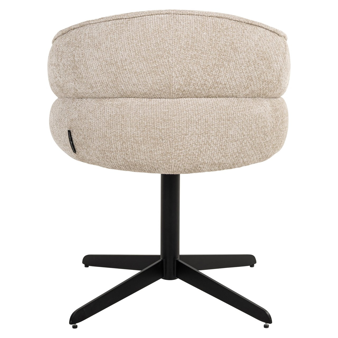 Richmond Draaibare Eetkamerstoel 'Angelina' Chenille, kleur Cream