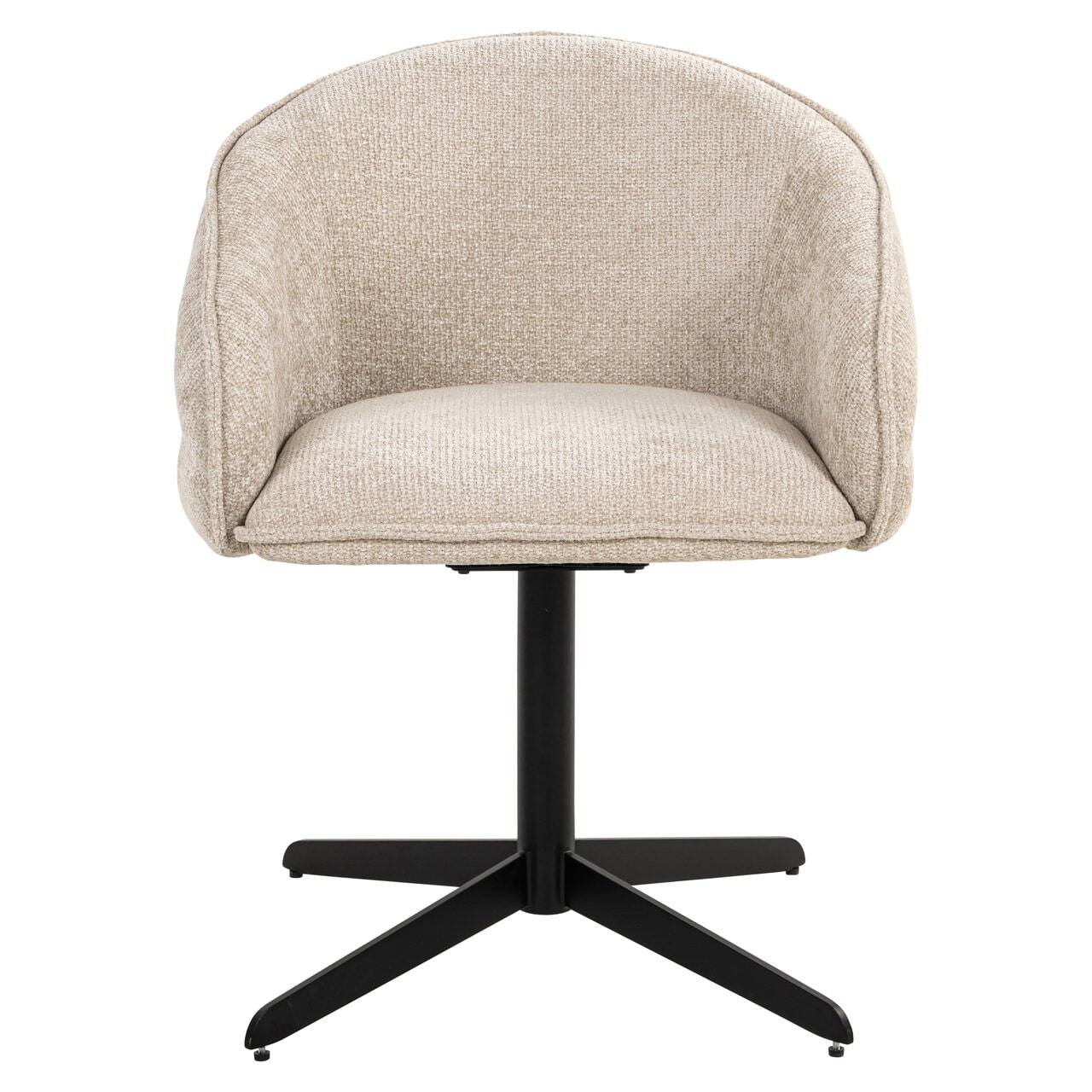 Richmond Draaibare Eetkamerstoel 'Angelina' Chenille, kleur Cream