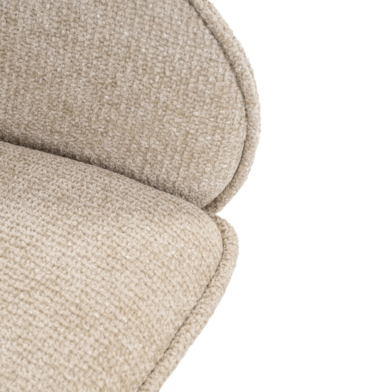 Richmond Draaibare Eetkamerstoel 'Angelina' Chenille, kleur Cream