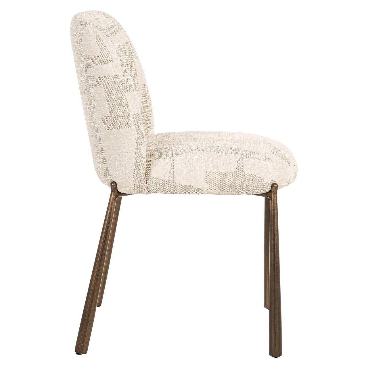 Richmond Eetkamerstoel 'Lana' Graffic stof, kleur Beige